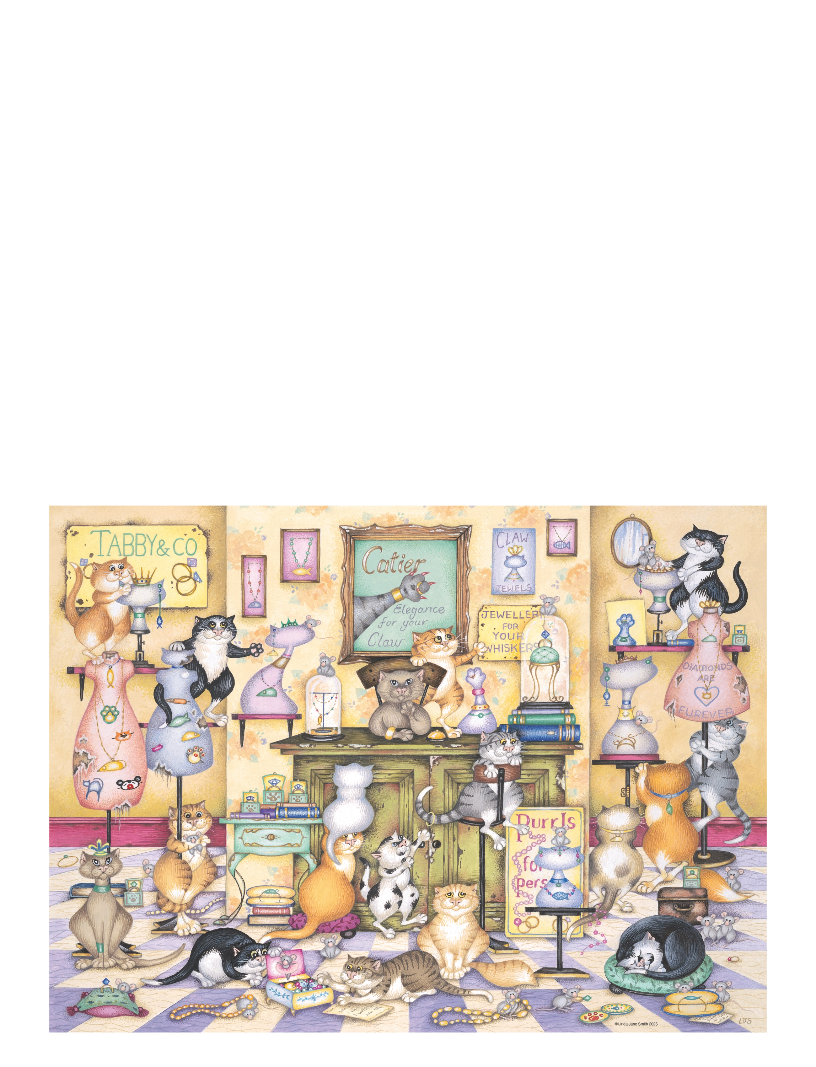 Ravensburger - Crazy Cats Taby & Co. 500p - klassiske puslespill - multi coloured - 1
