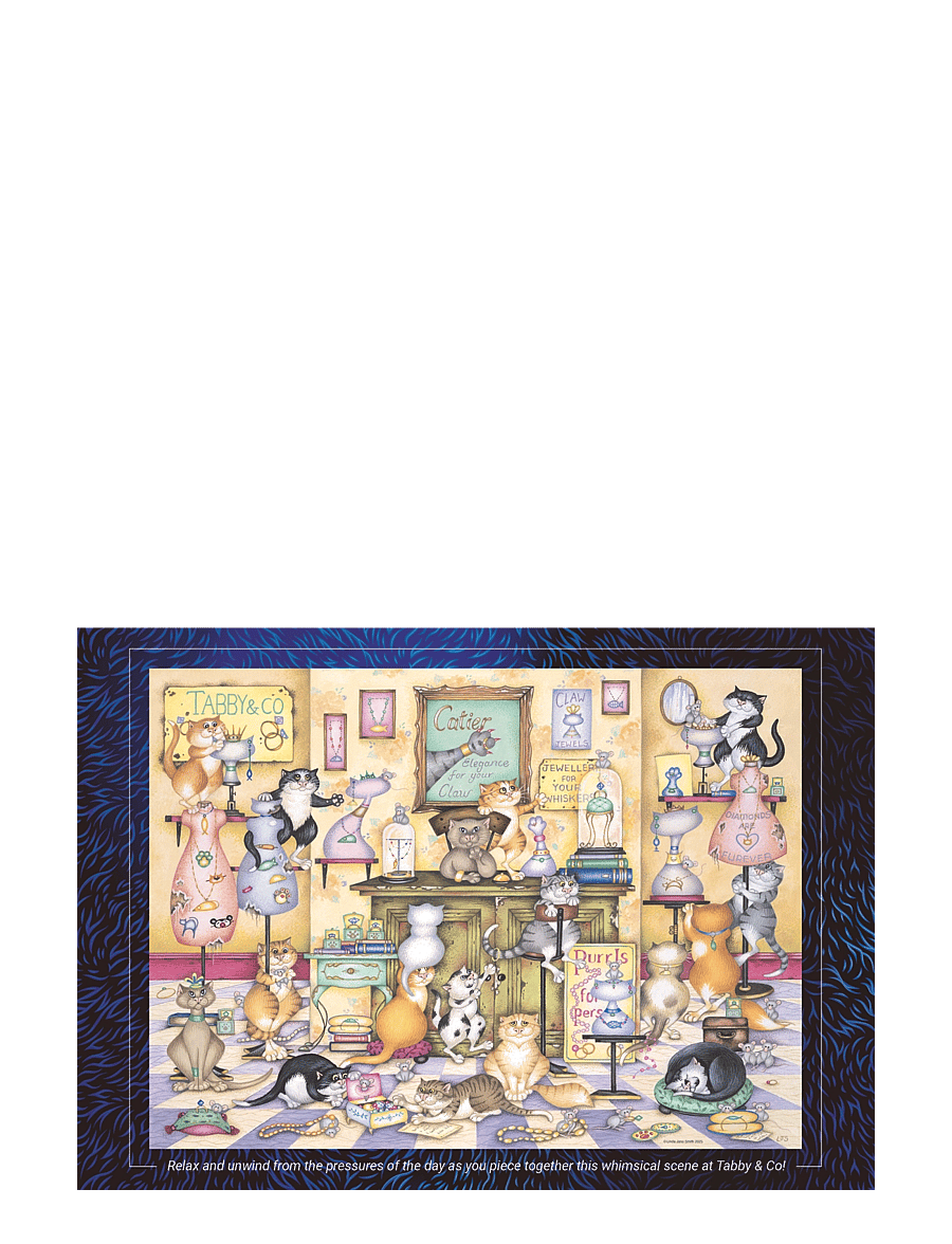Ravensburger - Crazy Cats Taby & Co. 500p - klassísk púsl - multi coloured - 2