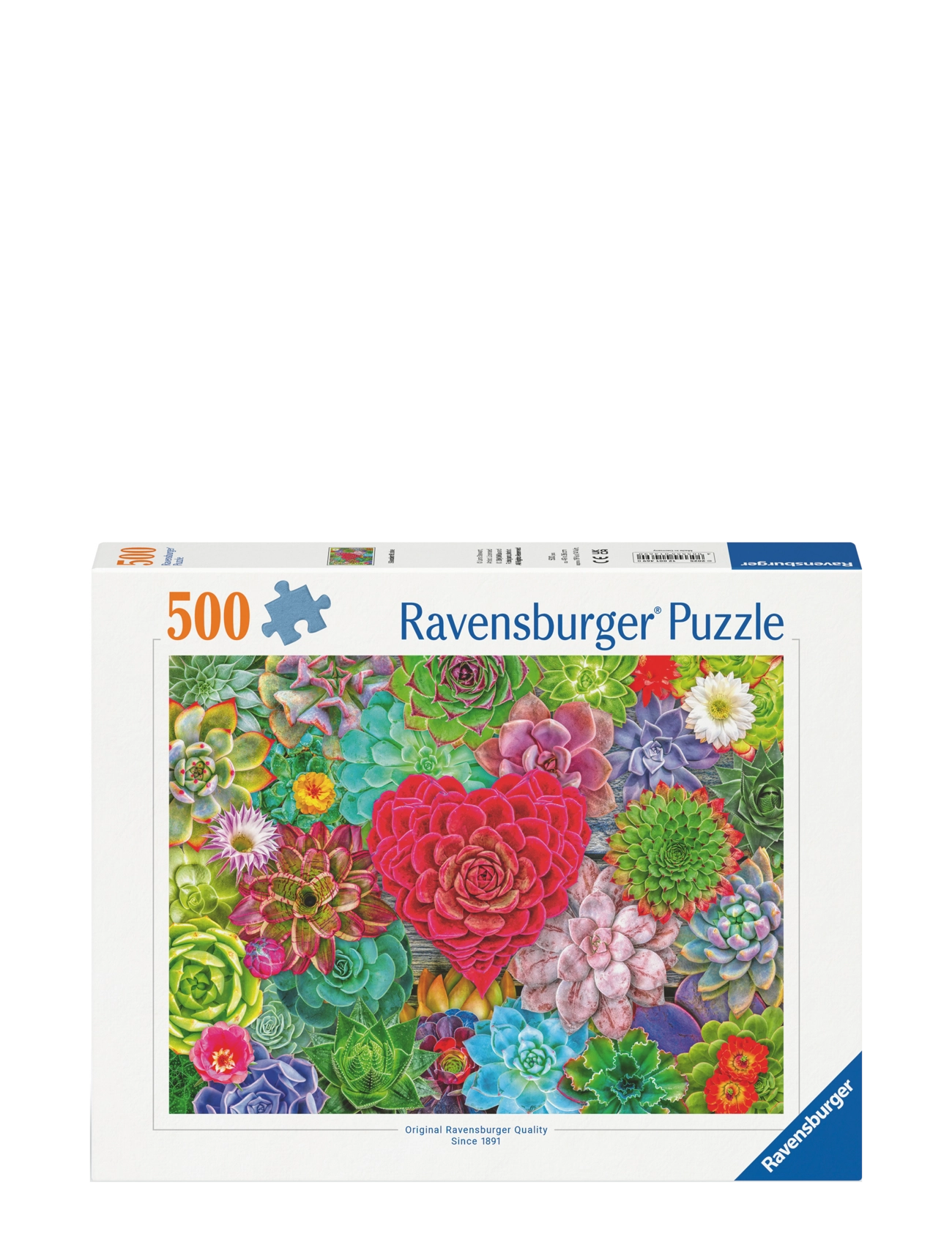 Ravensburger Succulent Love 500P, Børn, Classic Puslespil, Multi/mønstret, Str: ONE SIZE