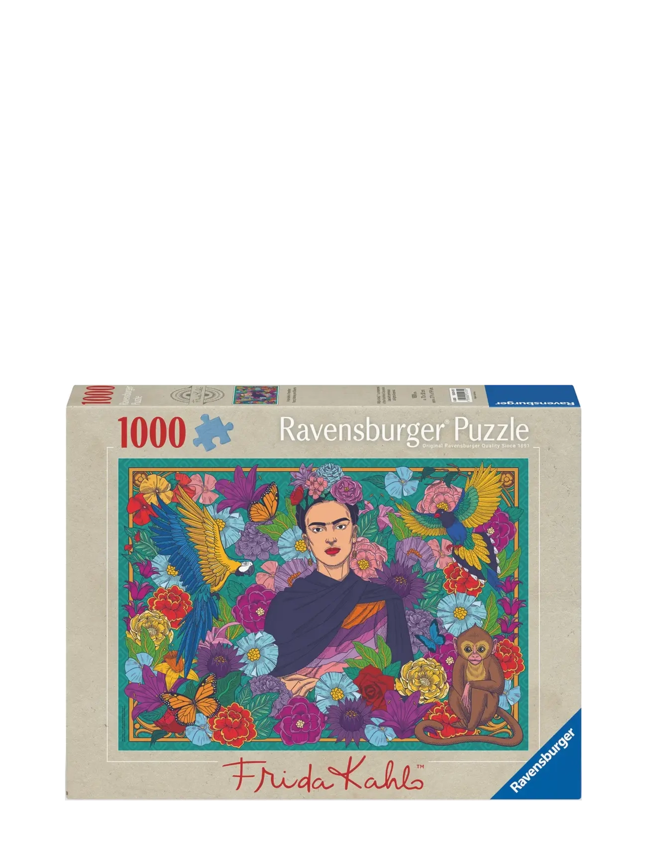 Ravensburger Frida Kahlo’s Paradise: Parrot, Monkey and Blooms 1000p - Legetøj - MULTI COLOURED / multi