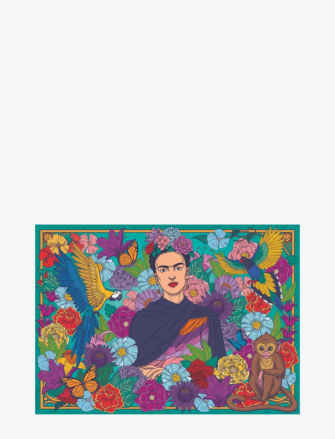Ravensburger - Frida Kahlo’s Paradise: Parrot, Monkey and Blooms 1000p - klassiske puslespil - multi coloured - 1