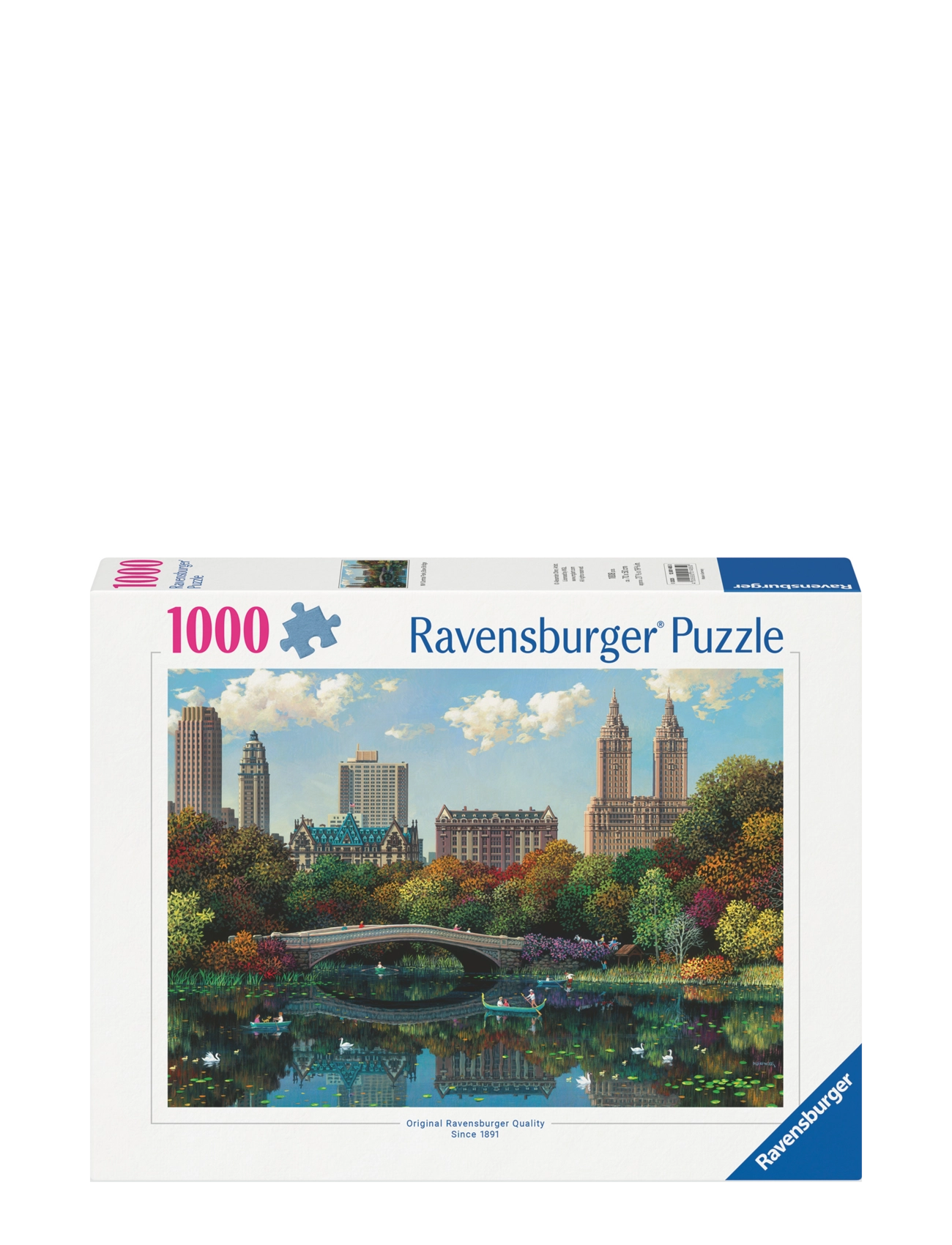 Ravensburger Ny Central Park, Bow Bridge 1000P, Børn, Classic Puslespil, Multi/mønstret, Str: ONE SIZE
