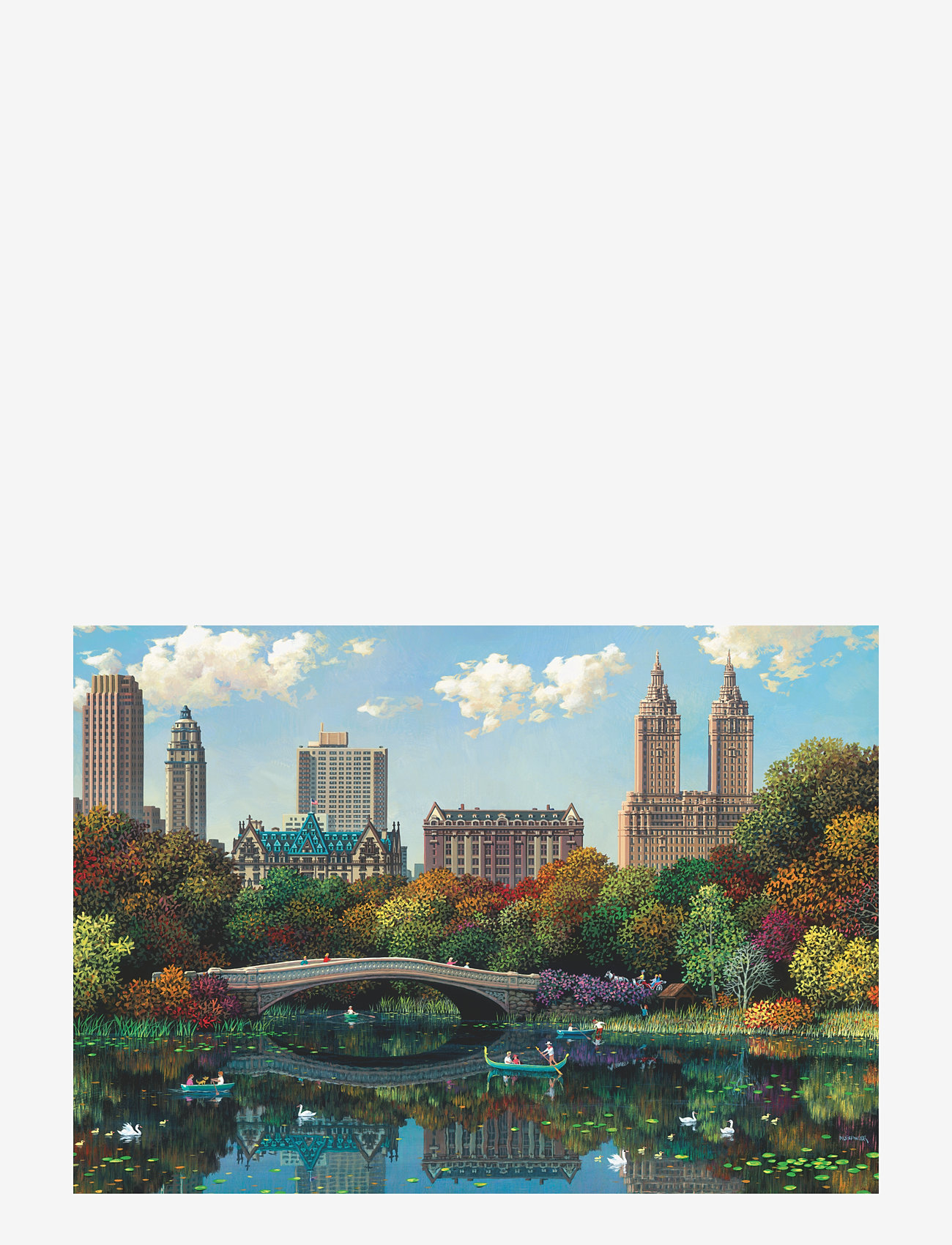 Ravensburger - NY Central Park, Bow Bridge 1000p - klassiske puslespil - multi coloured - 1