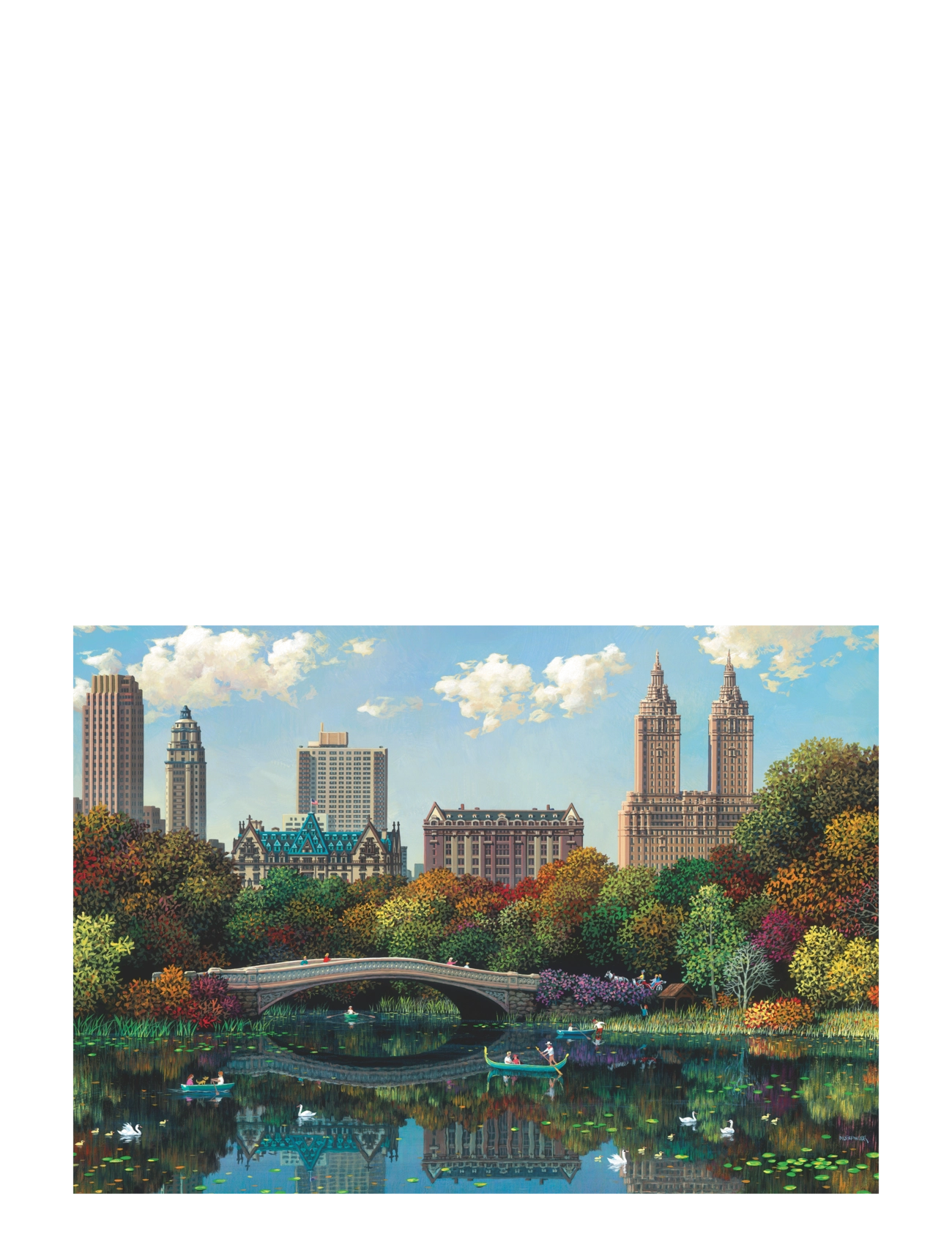 Ravensburger - NY Central Park, Bow Bridge 1000p - klassiset palapelit - multi coloured - 1
