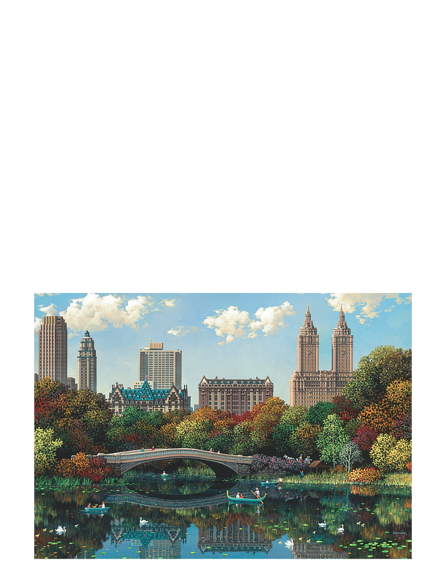 Ravensburger - NY Central Park, Bow Bridge 1000p - klassísk púsl - multi coloured - 1