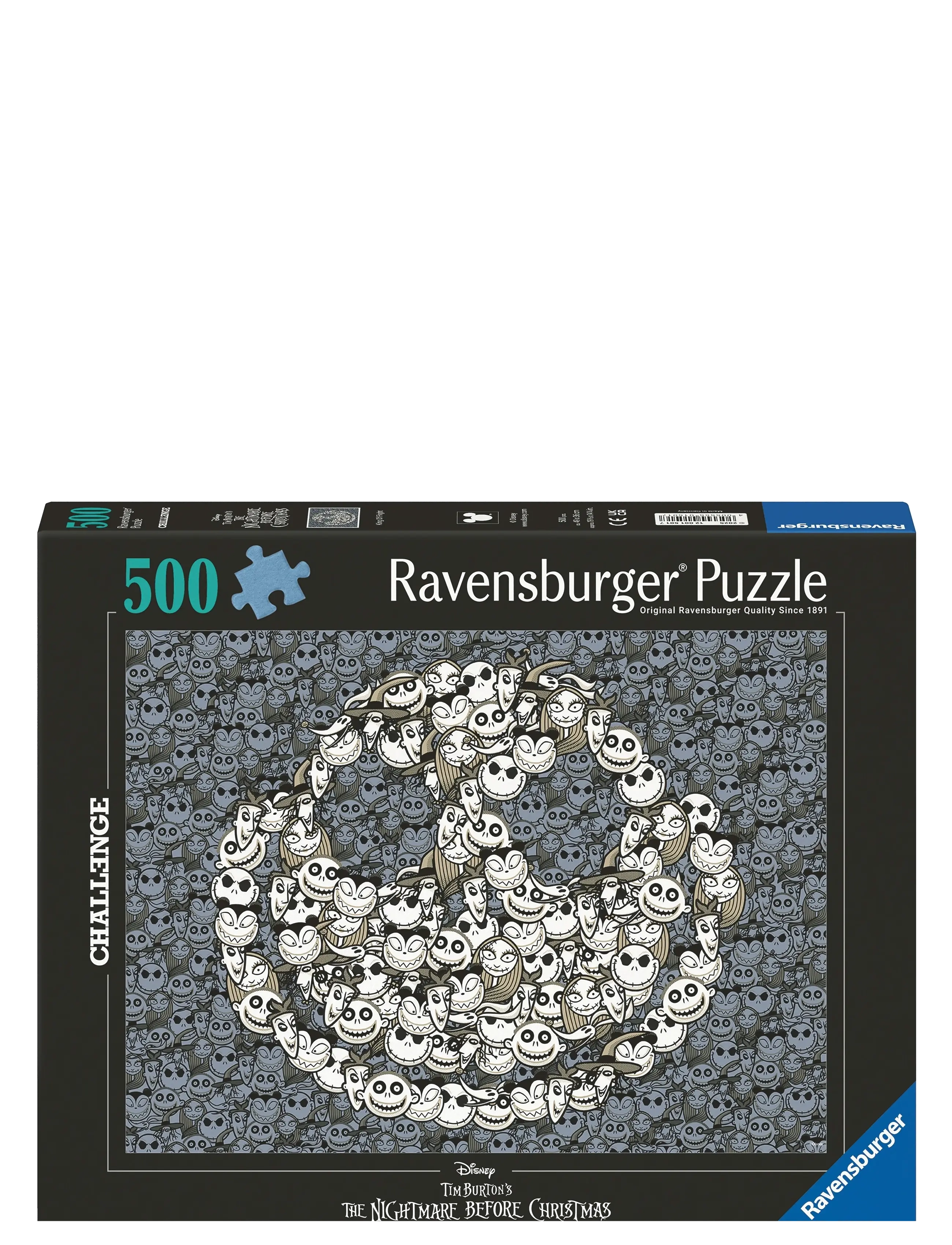 Ravensburger Nightmare Before Christmas 500p - Legetøj - MULTI COLOURED / grey