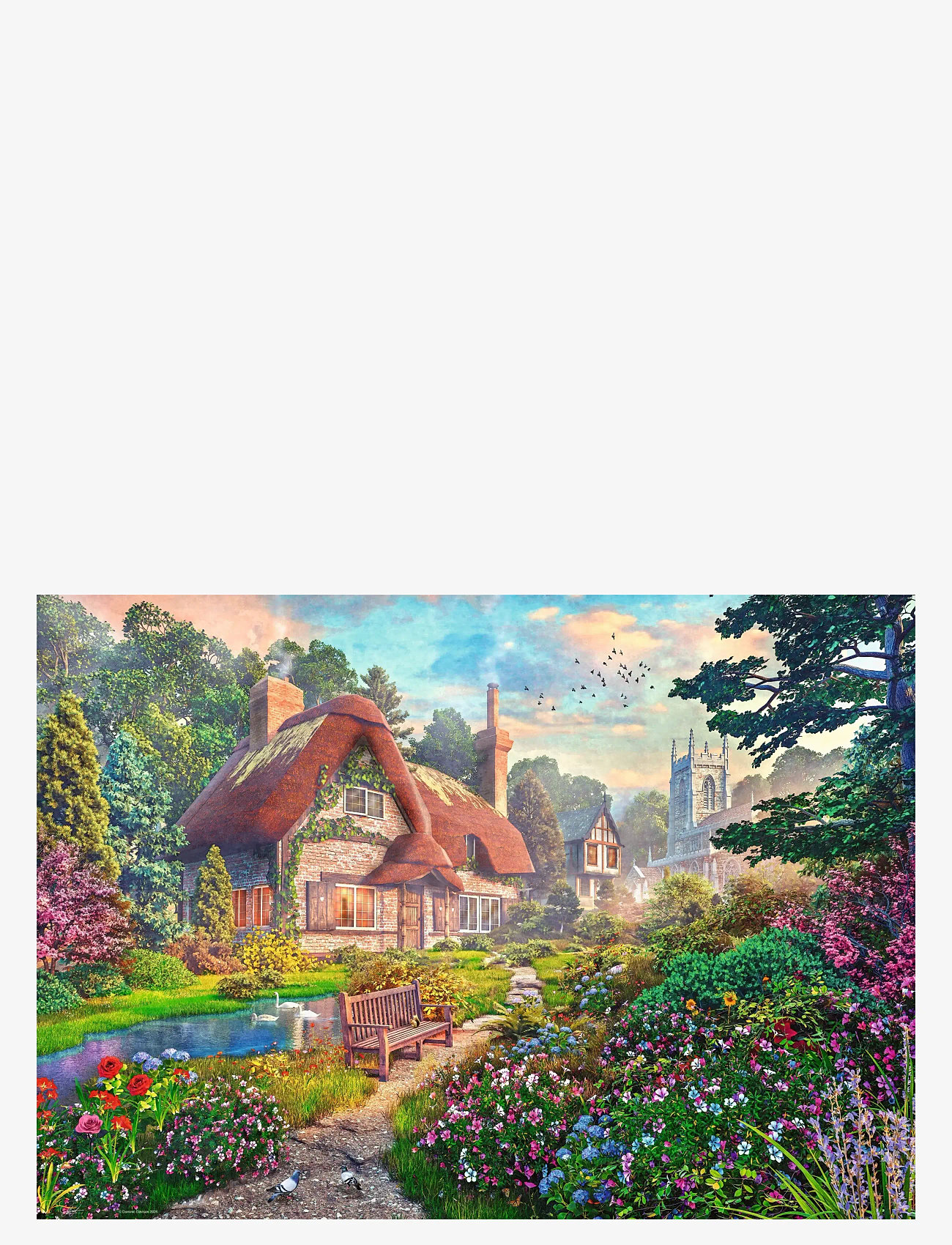 Ravensburger - Oak Tree Cottage 1000p - klassiska pussel - multi coloured - 1
