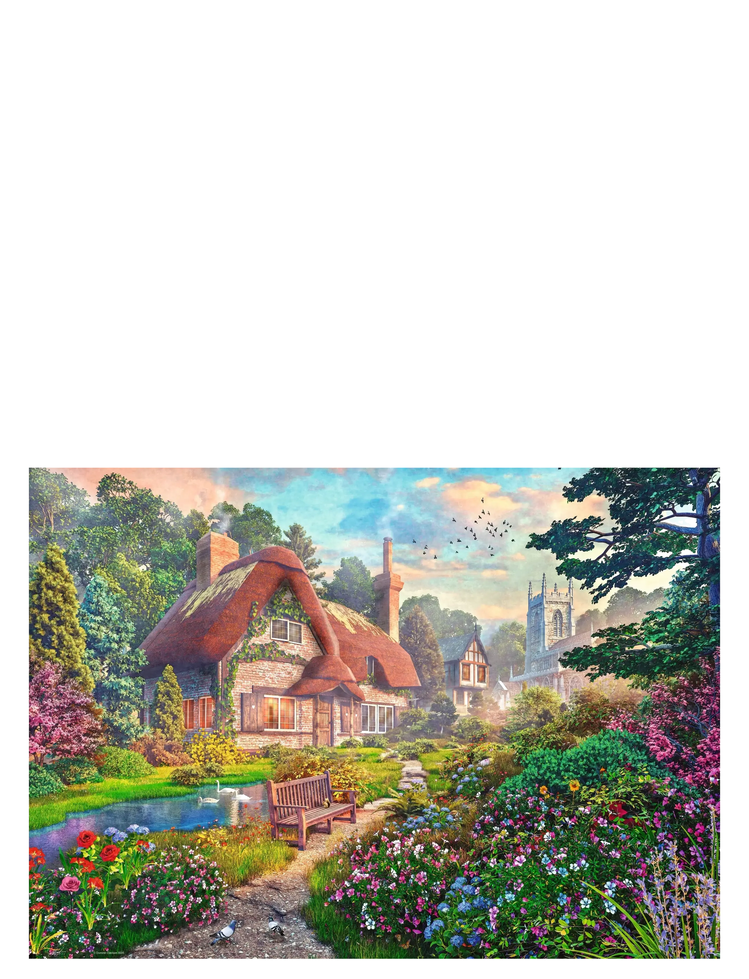 Ravensburger - Oak Tree Cottage 1000p - klassiske puslespill - multi coloured - 1