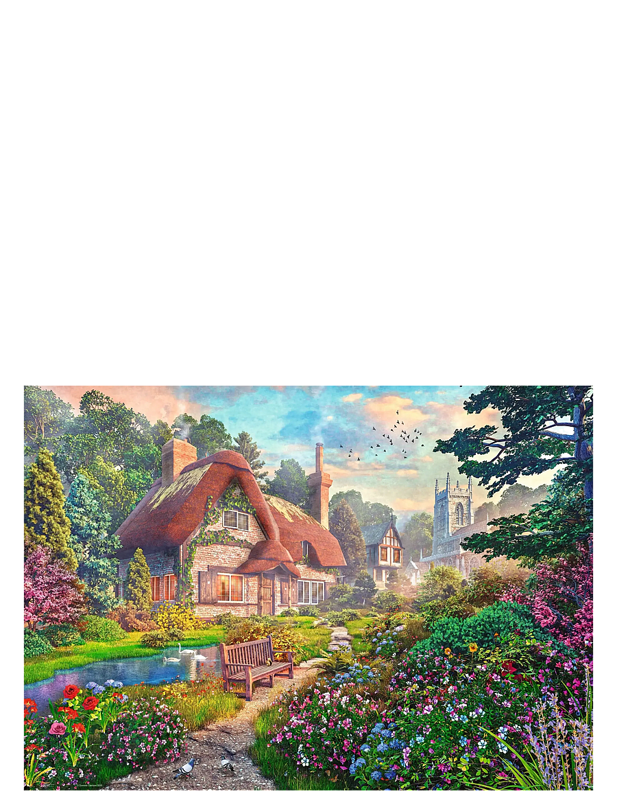 Ravensburger - Oak Tree Cottage 1000p - klassiset palapelit - multi coloured - 1