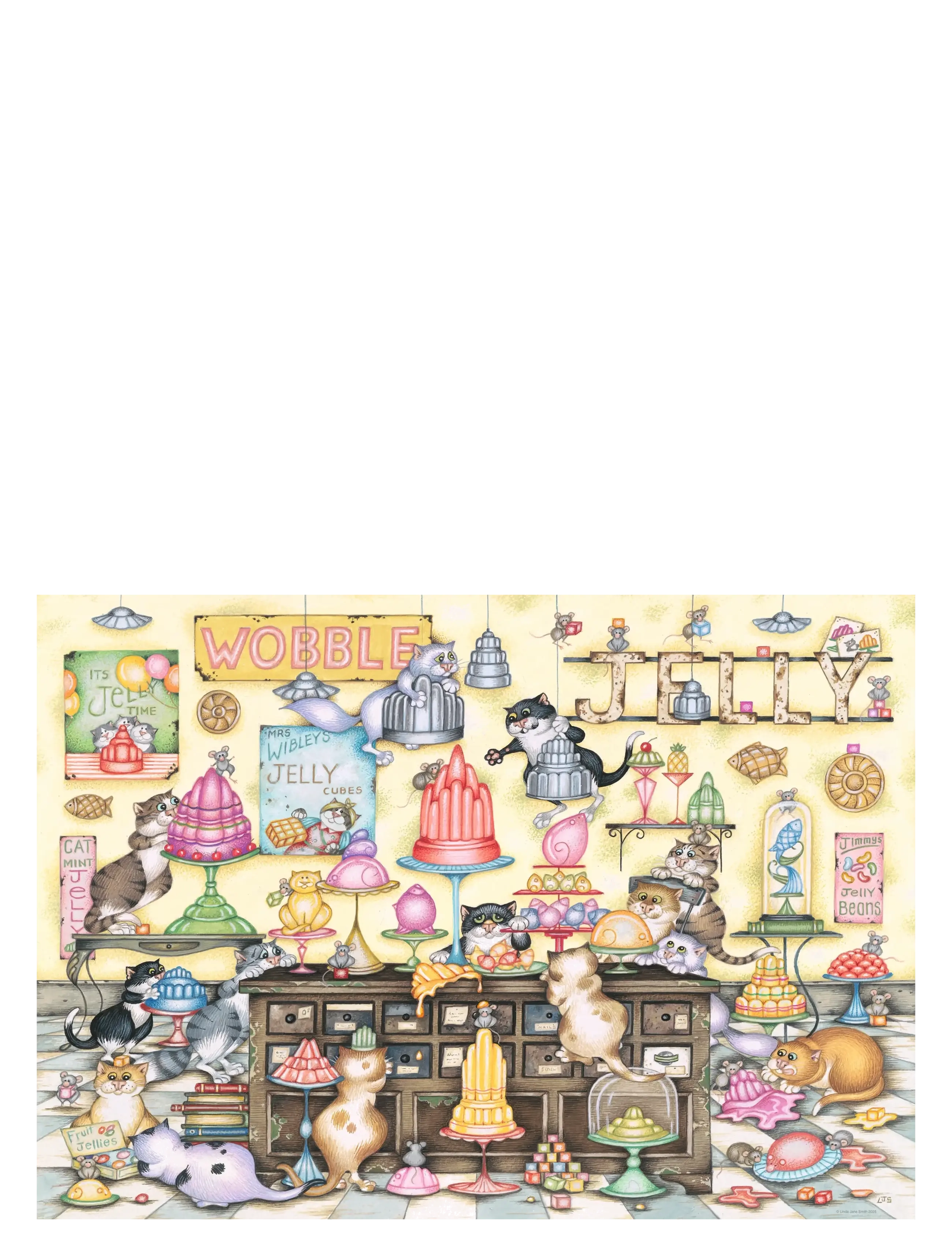 Ravensburger - Crazy Cat's: The Jelly Shop 1000p - klassiske puslespil - multi coloured - 1