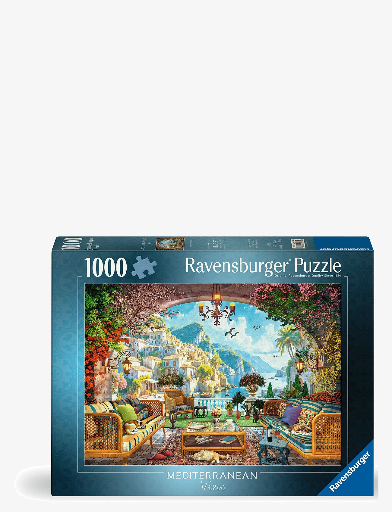 Ravensburger - Mediterranean Terrace View 1000p - klassiske puslespil - multi coloured - 0