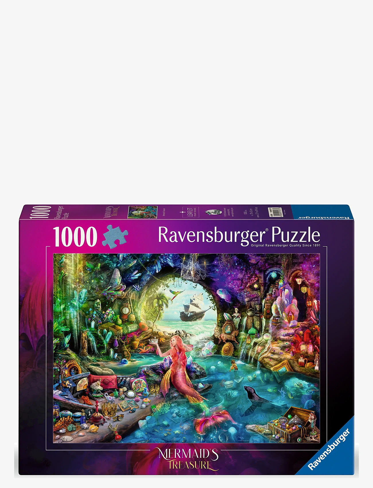 Ravensburger - Mermaid's Treasure 1000p - klassiske puslespil - multi coloured - 0