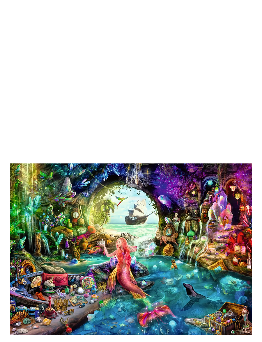 Ravensburger - Mermaid's Treasure 1000p - klassísk púsl - multi coloured - 1