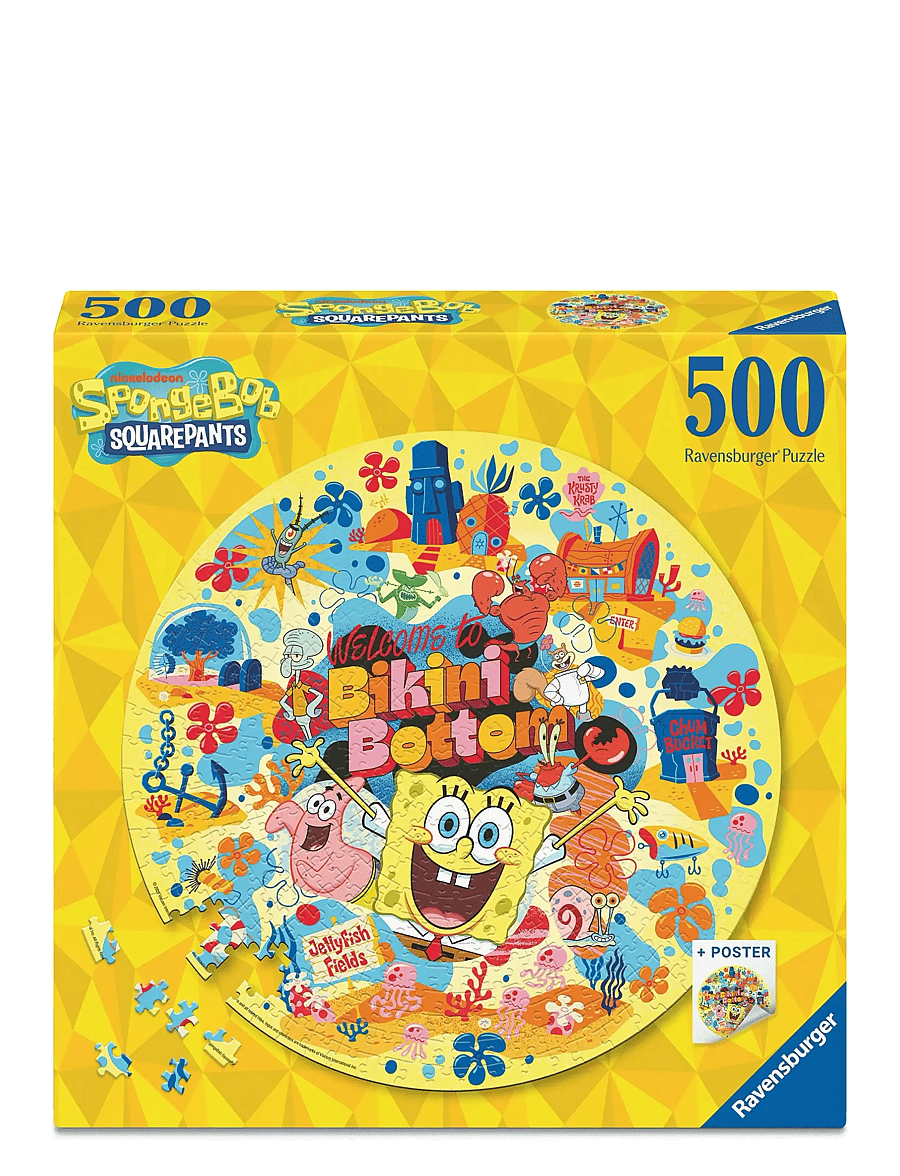 Ravensburger - Sponge Bob 500p round - klassiska pussel - multi coloured - 0