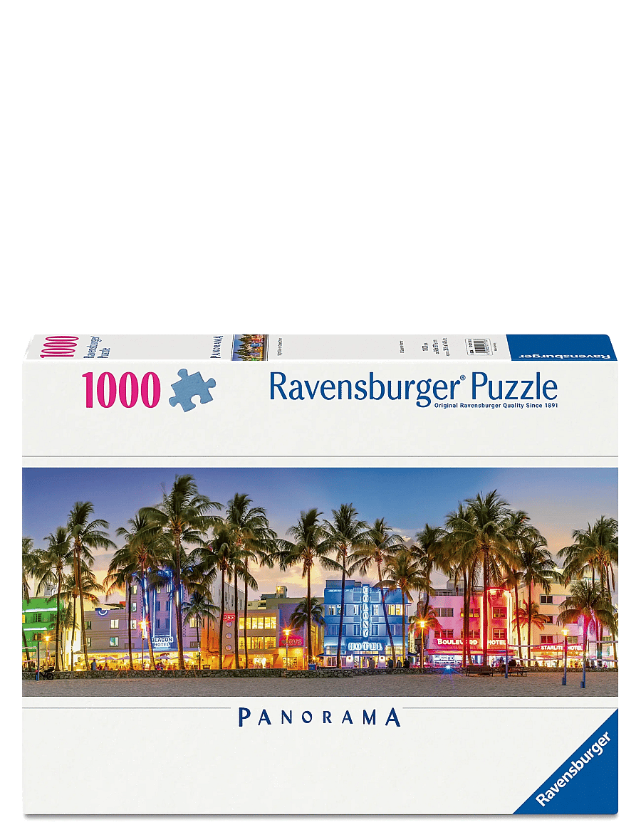 Ravensburger - Night Glow on Ocean Drive 1000p - klassísk púsl - multi coloured - 0