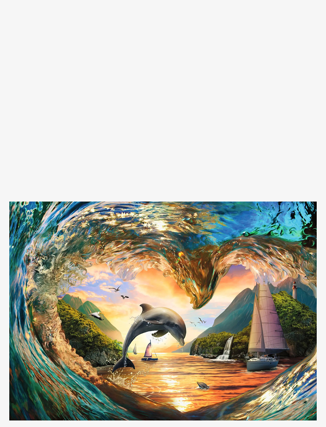 Ravensburger - Dolphin's Heart Leap 1000p - games & puzzles - multi coloured - 1