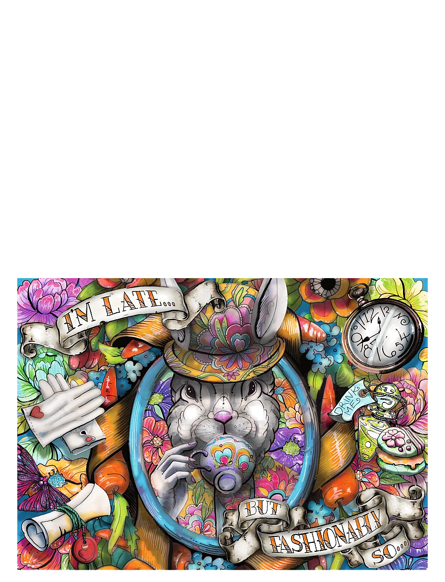 Ravensburger - Fashionably Late 1000p - klassísk púsl - multi coloured - 1