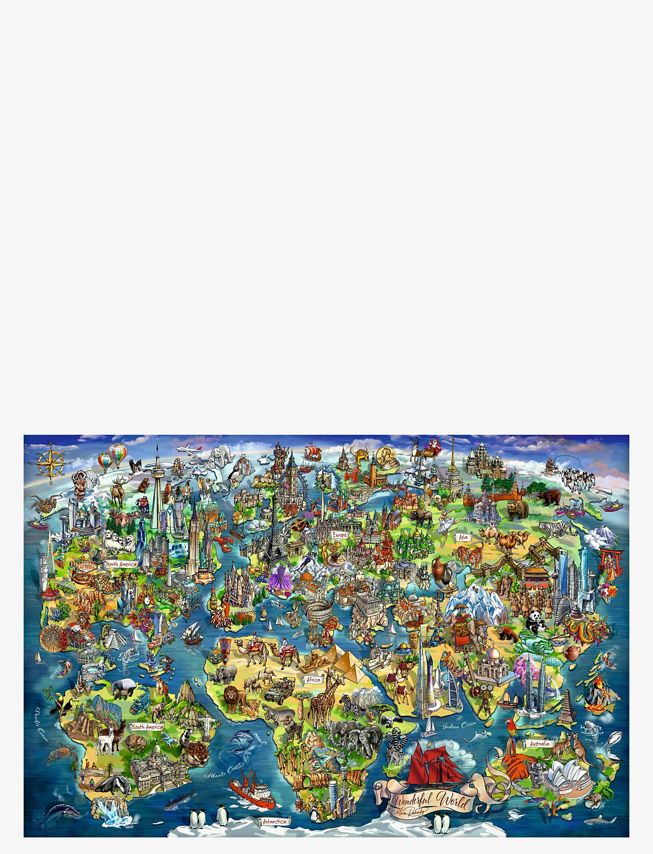Ravensburger - World Map 5000p - klassiske puslespil - multi coloured - 1