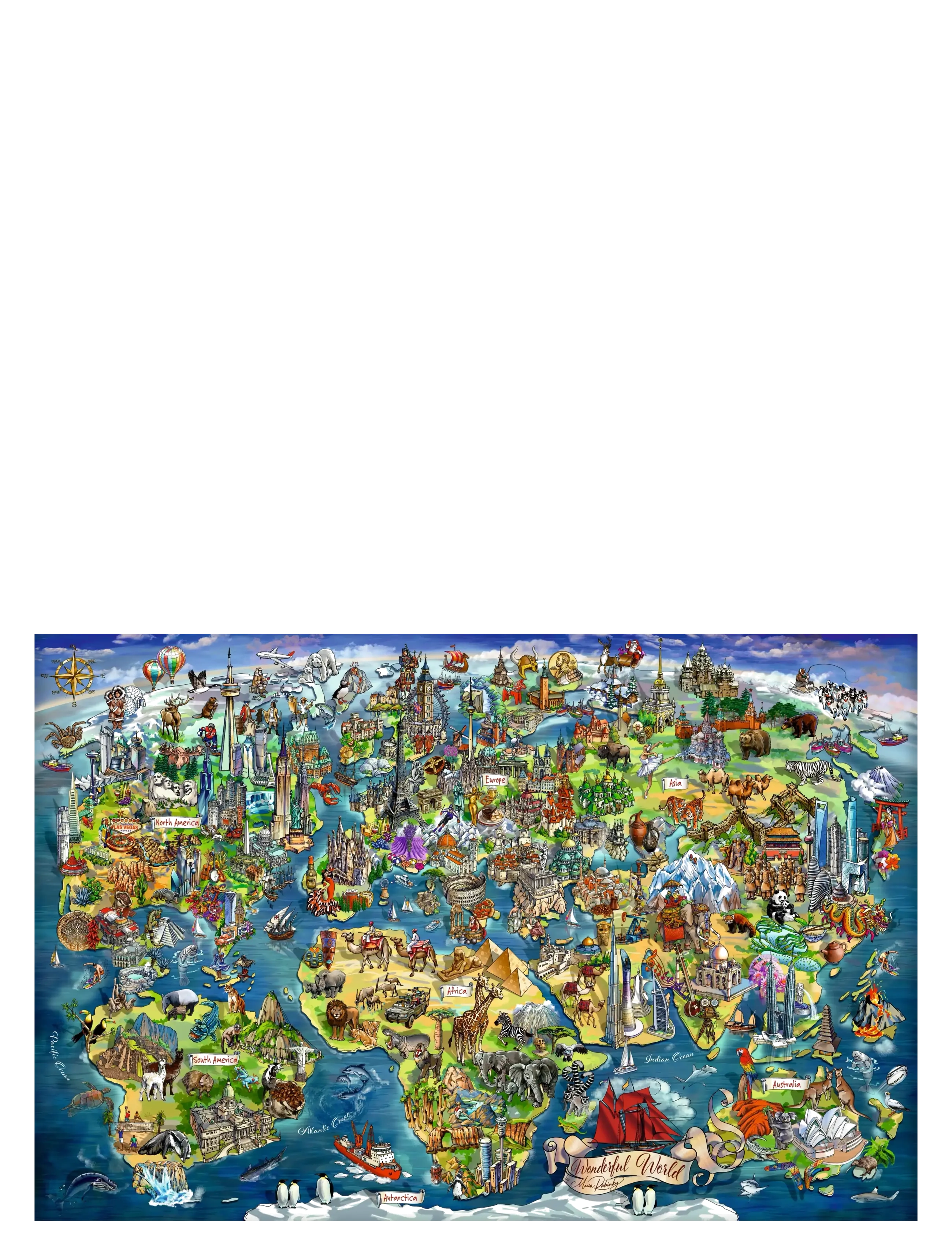 Ravensburger - World Map 5000p - klassiska pussel - multi coloured - 1