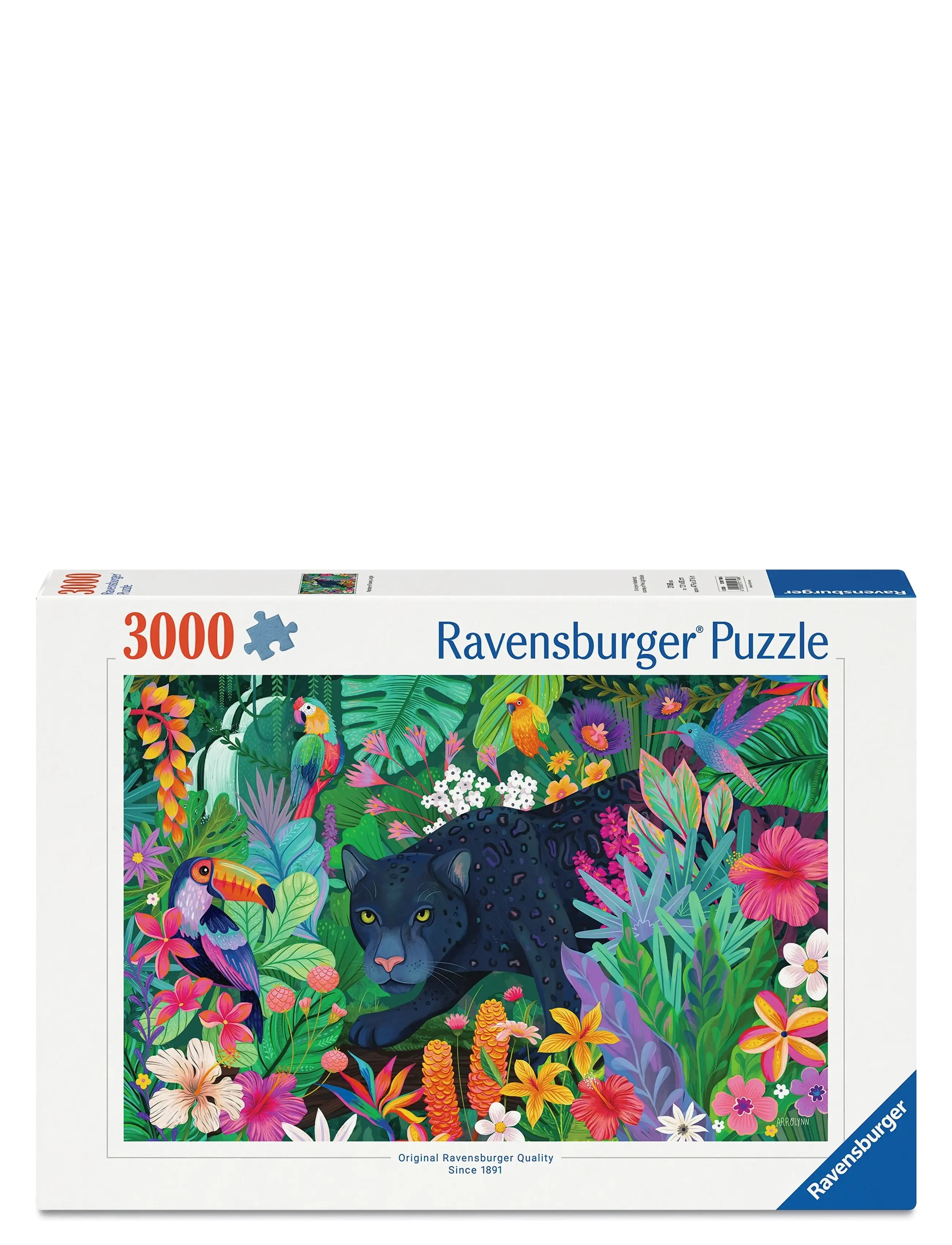 Ravensburger Panther in Flowery Jungle 3000p - Legetøj - MULTI COLOURED / multi