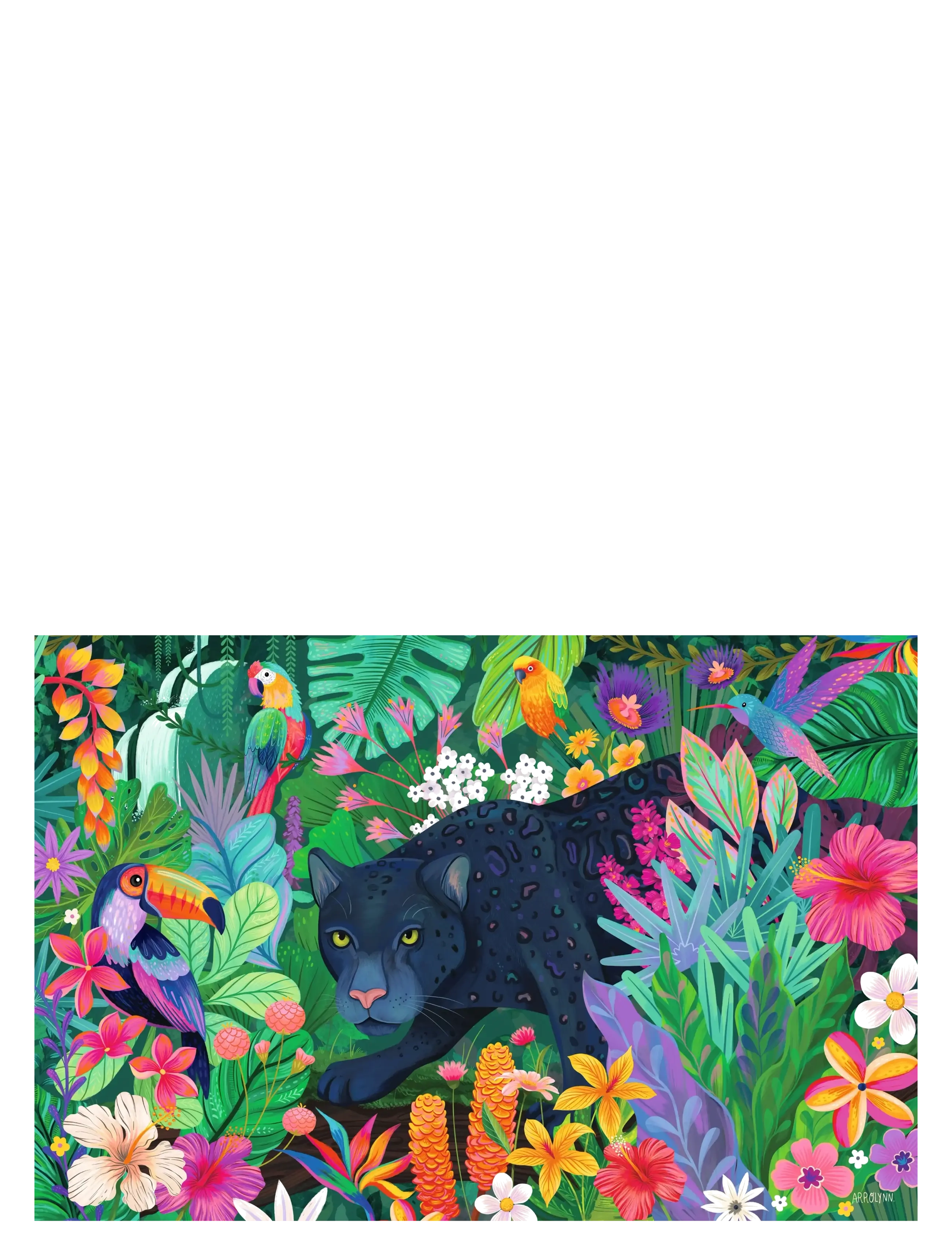 Ravensburger - Panther in Flowery Jungle 3000p - klassiske puslespil - multi coloured - 1