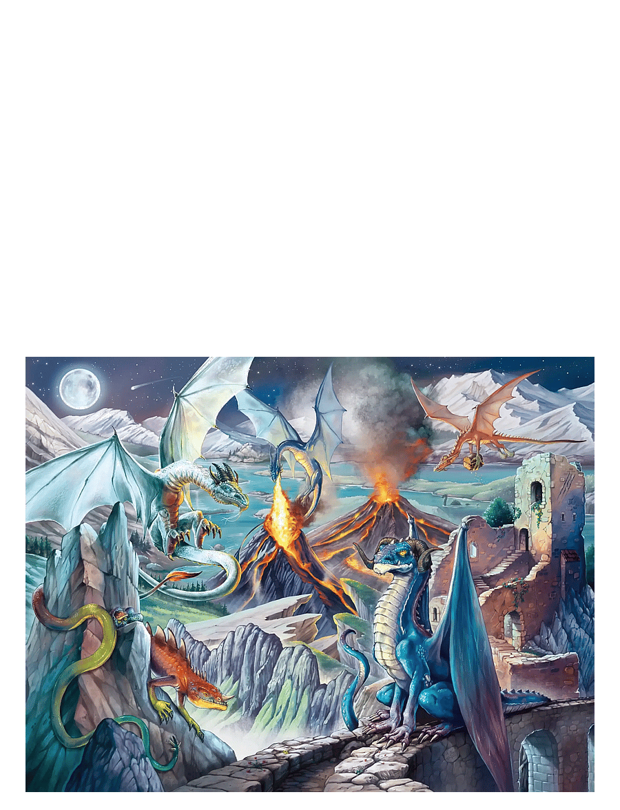 Ravensburger - The Dragon Guardians 2000p - klassísk púsl - multi coloured - 1