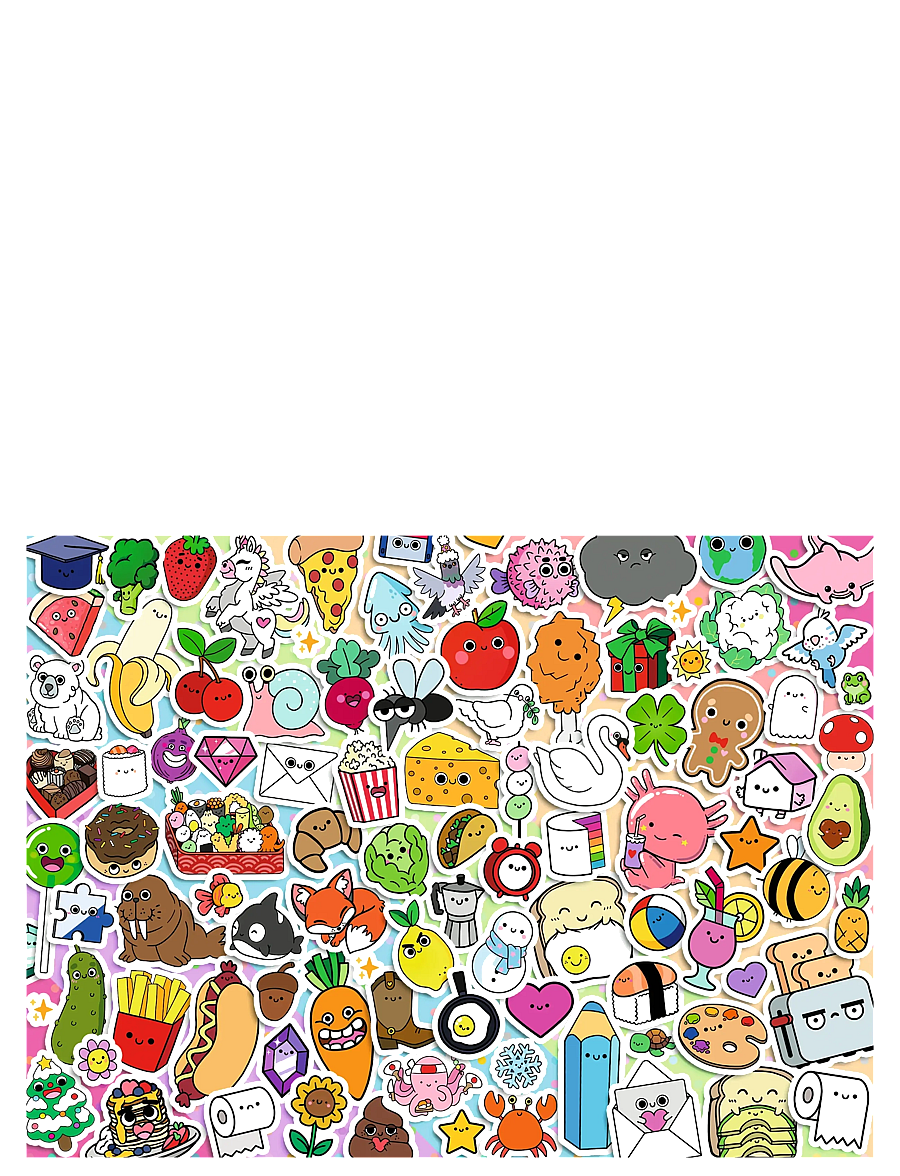 Ravensburger - Cute Kawaii Chaos 500p - klassiska pussel - multi coloured - 1