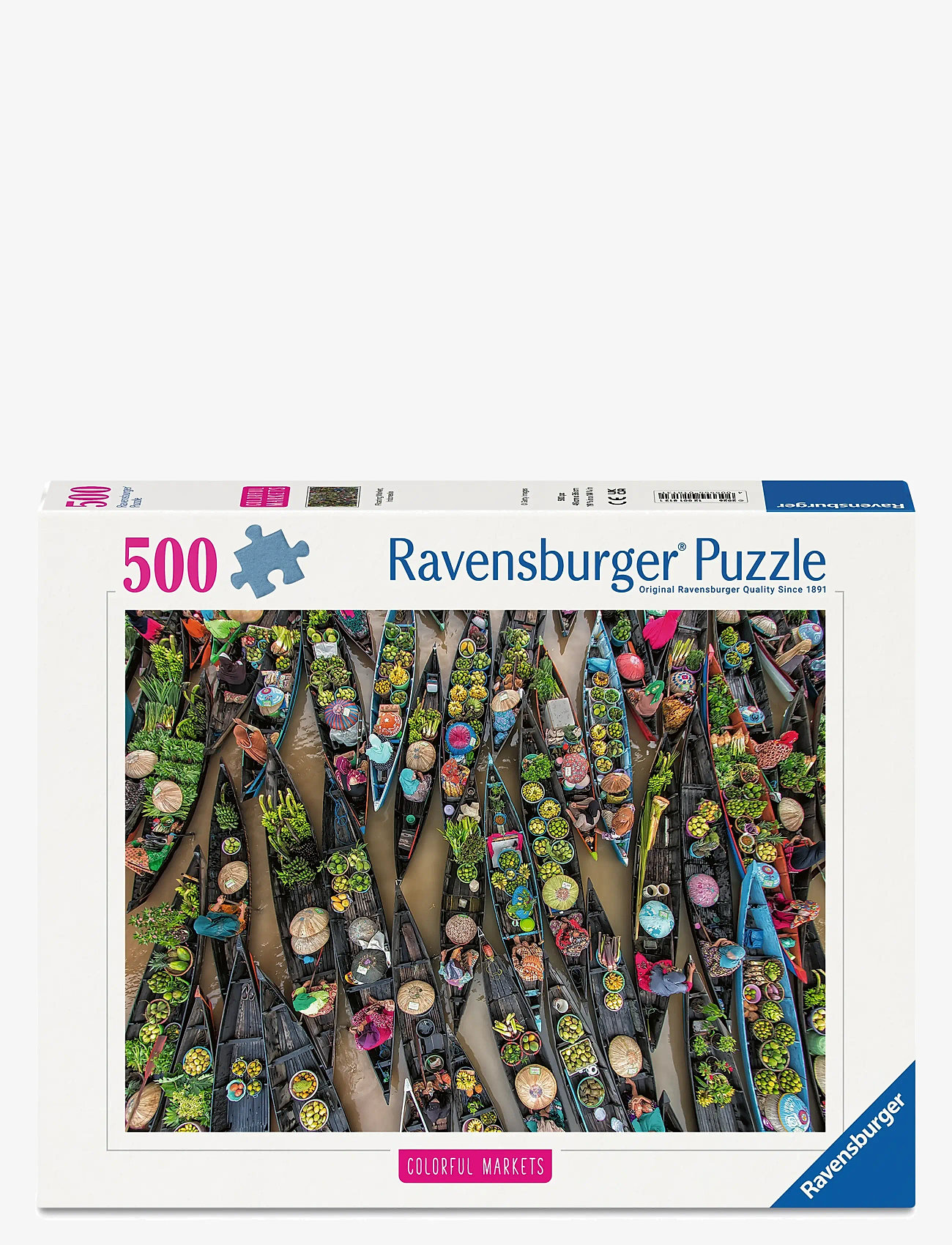 Ravensburger - Floating Market, Indonesia 500p - spil & puslespil - multi coloured - 0