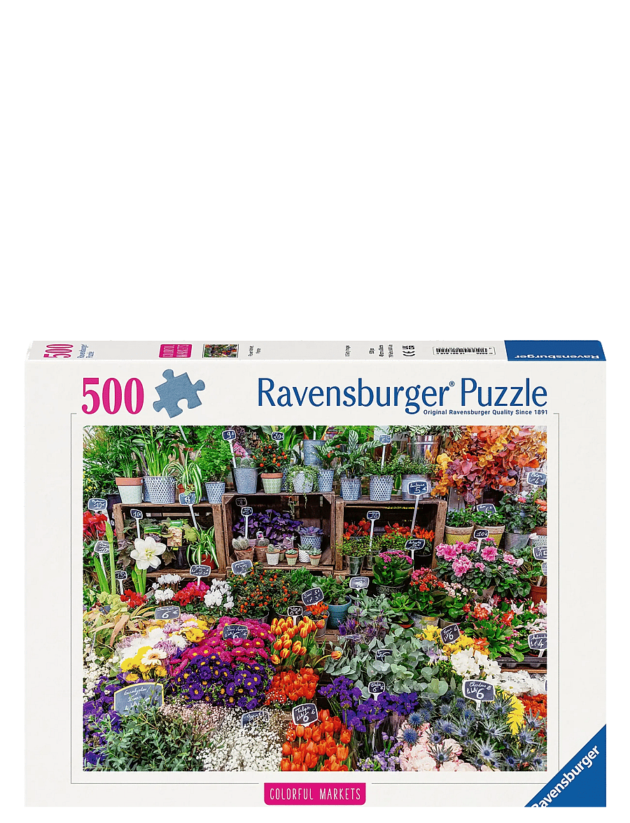 Ravensburger - Flower Market, France 500p - klassísk púsl - multi coloured - 0