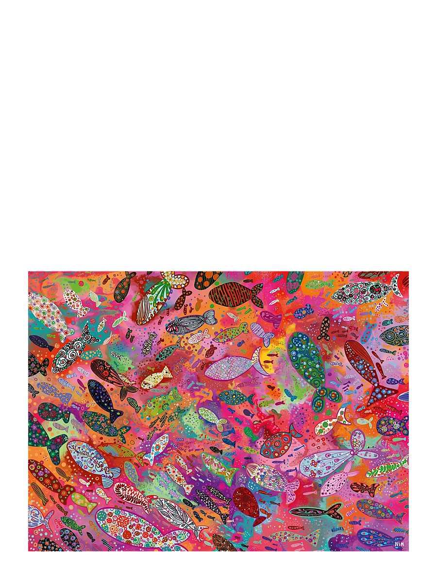 Ravensburger - Fish in Fuchsia 500p - klassiska pussel - multi coloured - 1