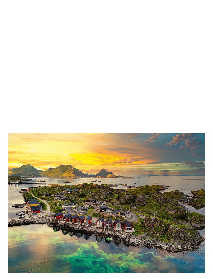 Ravensburger - Lofoten, Norway 1000p - klassísk púsl - multi coloured - 1