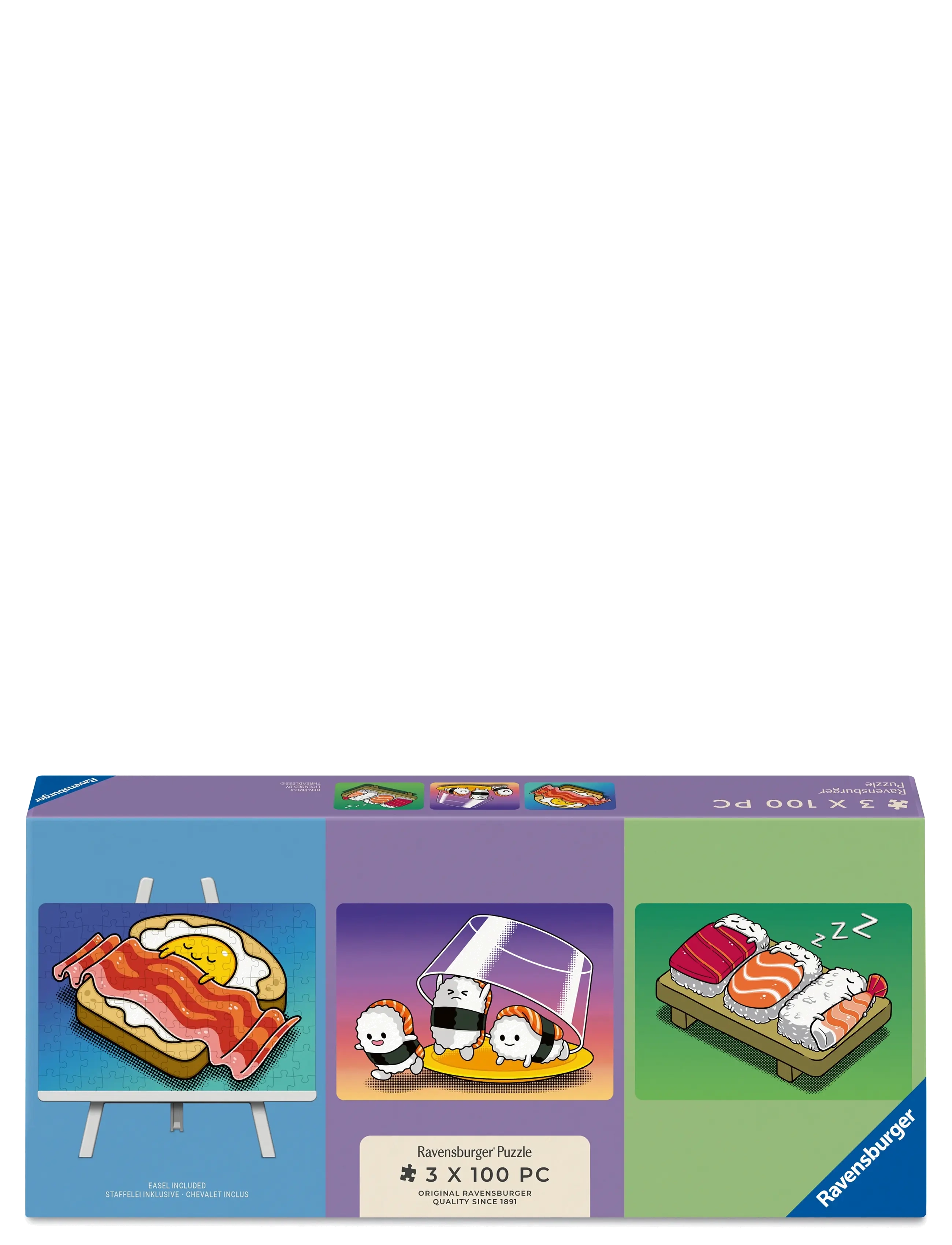 Ravensburger Kawaii Breakfast, Lunch & Dinner 3x100p - Legetøj - MULTI COLOURED / multi