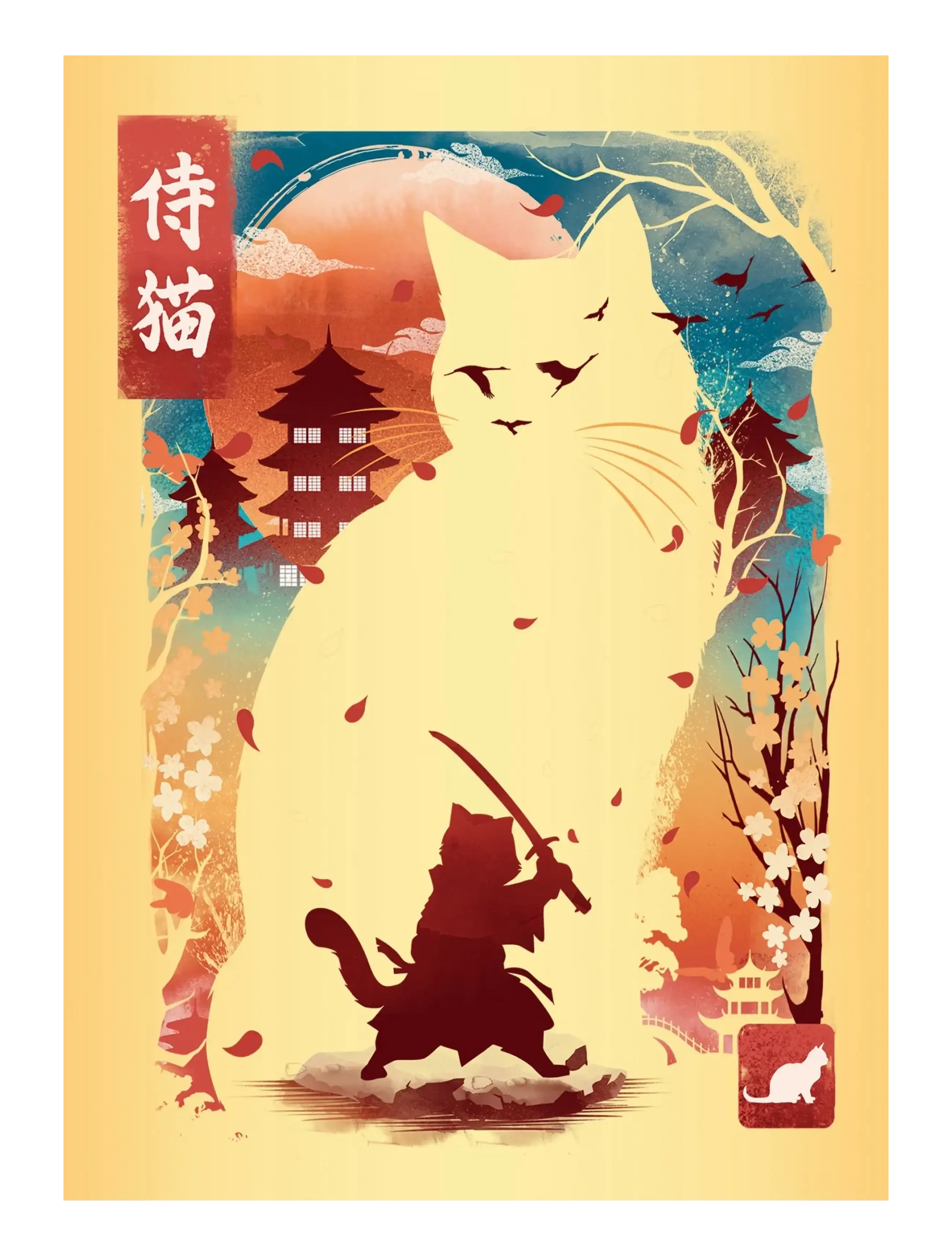 Ravensburger - Ukiyo-E Cat Warrior, Red Panda & Drag 3x100p - klassiske puslespil - multi coloured - 3