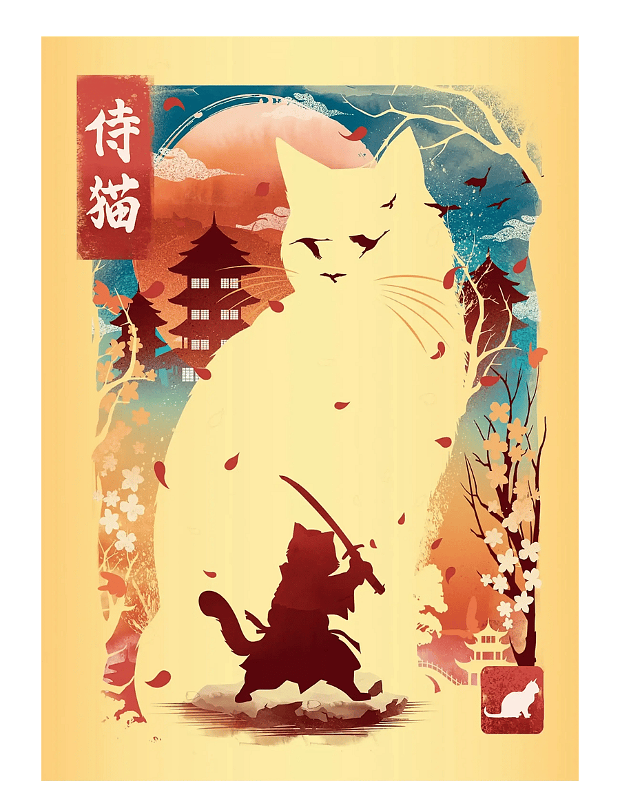 Ravensburger - Ukiyo-E Cat Warrior, Red Panda & Drag 3x100p - klassiska pussel - multi coloured - 3