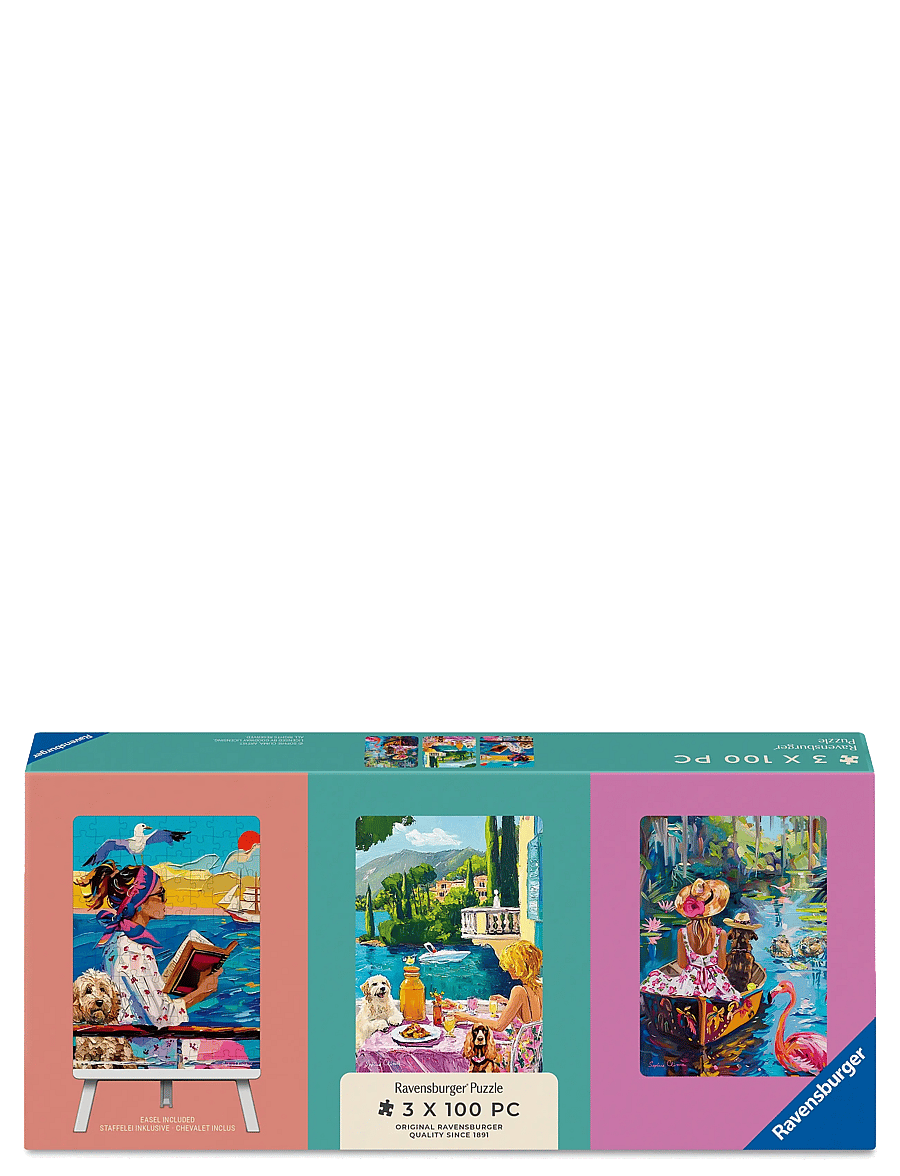 Ravensburger - Have Dog, Will Travel 3x100p - klassiska pussel - multi coloured - 0