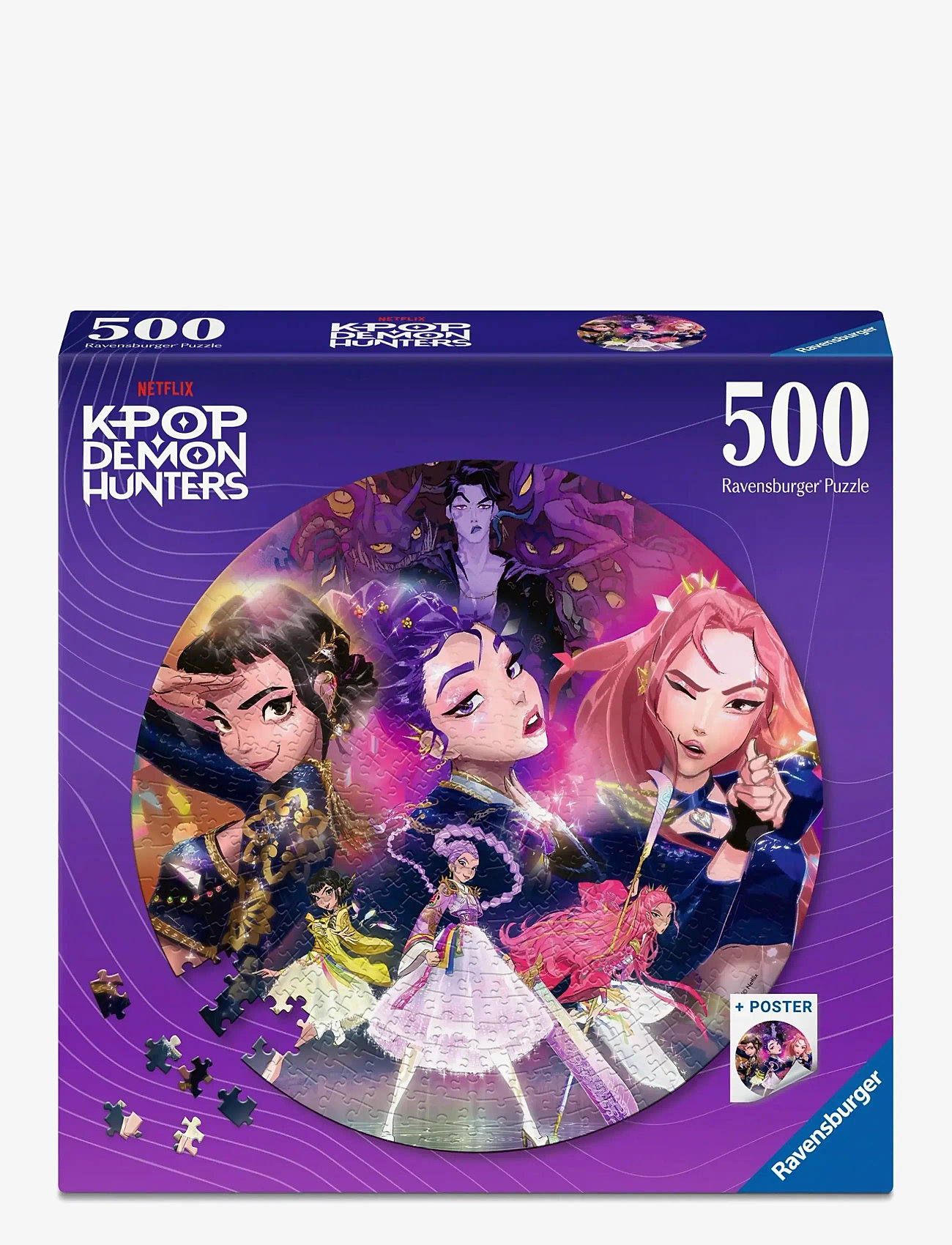 Ravensburger - KPop Demon Hunters 500p circle - klassiske puslespil - multi coloured - 0