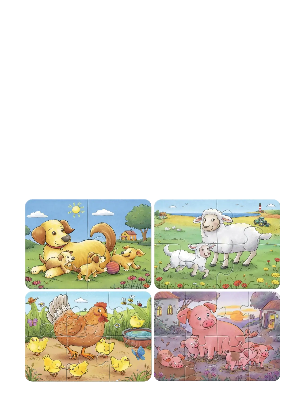 Ravensburger - Farm Animal Families 2/4/6/8p - klassiset palapelit - multi coloured - 1