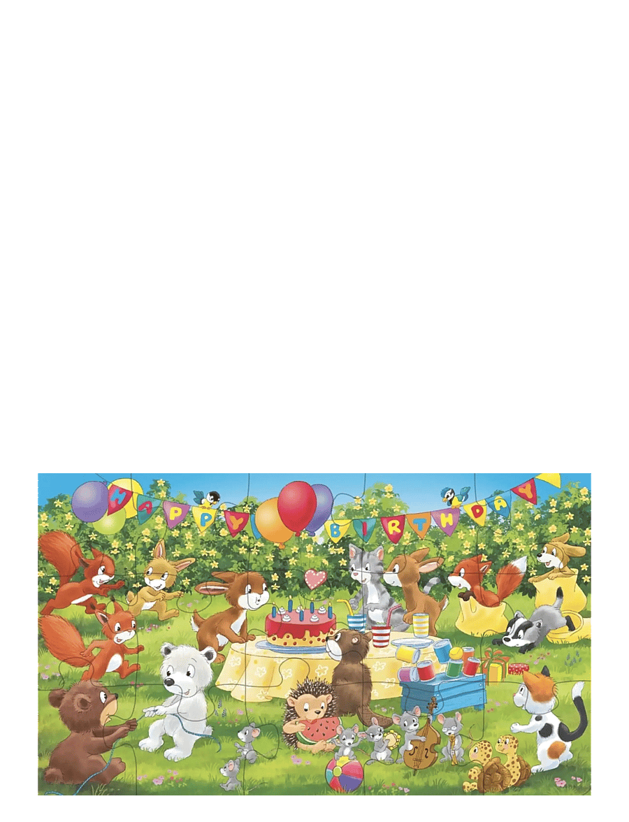 Ravensburger - Animal Birthday Party 15p - klassiske puslespil - multi coloured - 1