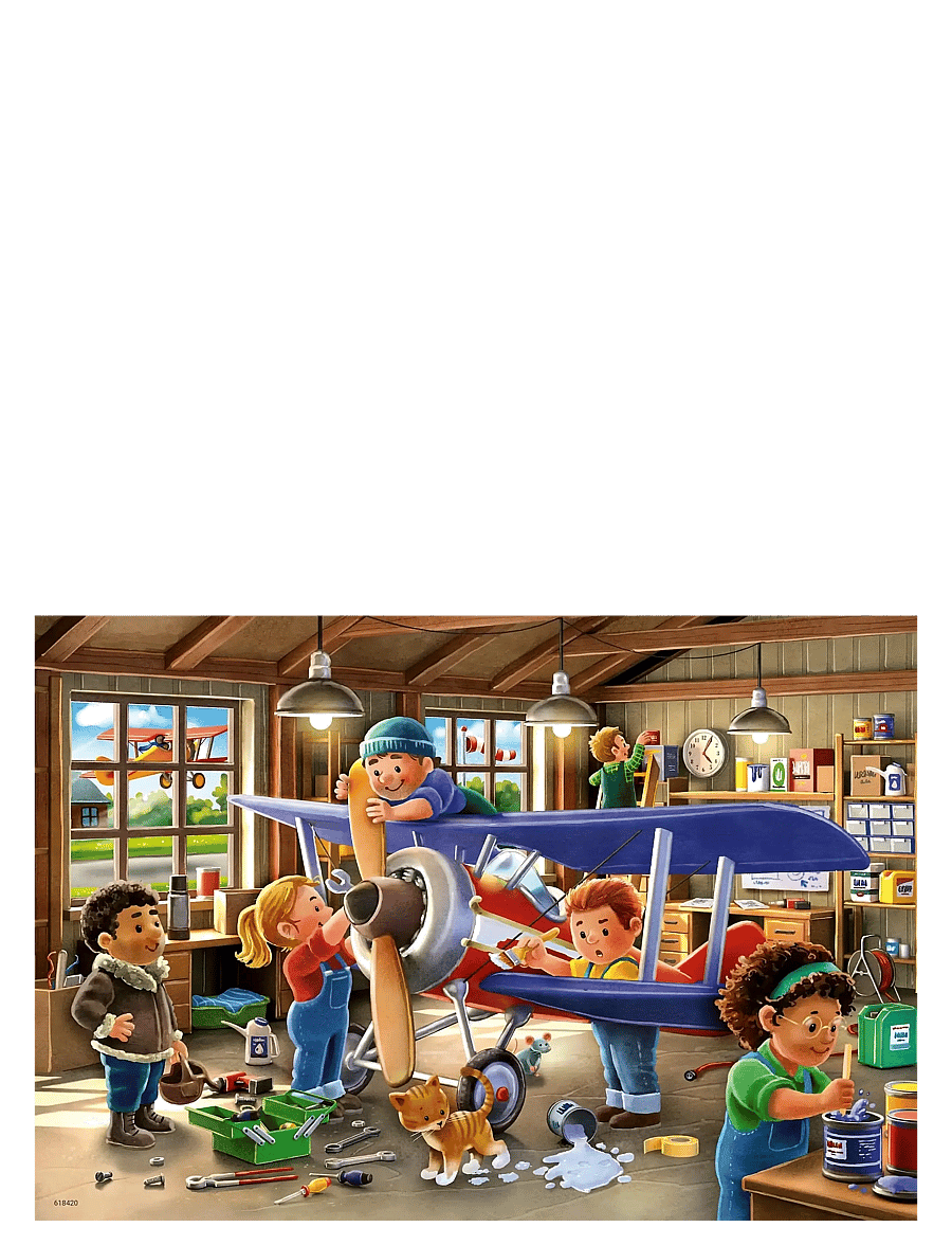 Ravensburger - Airplane & Train ?Repairs 2x24p - klassiske puslespil - multi coloured - 1
