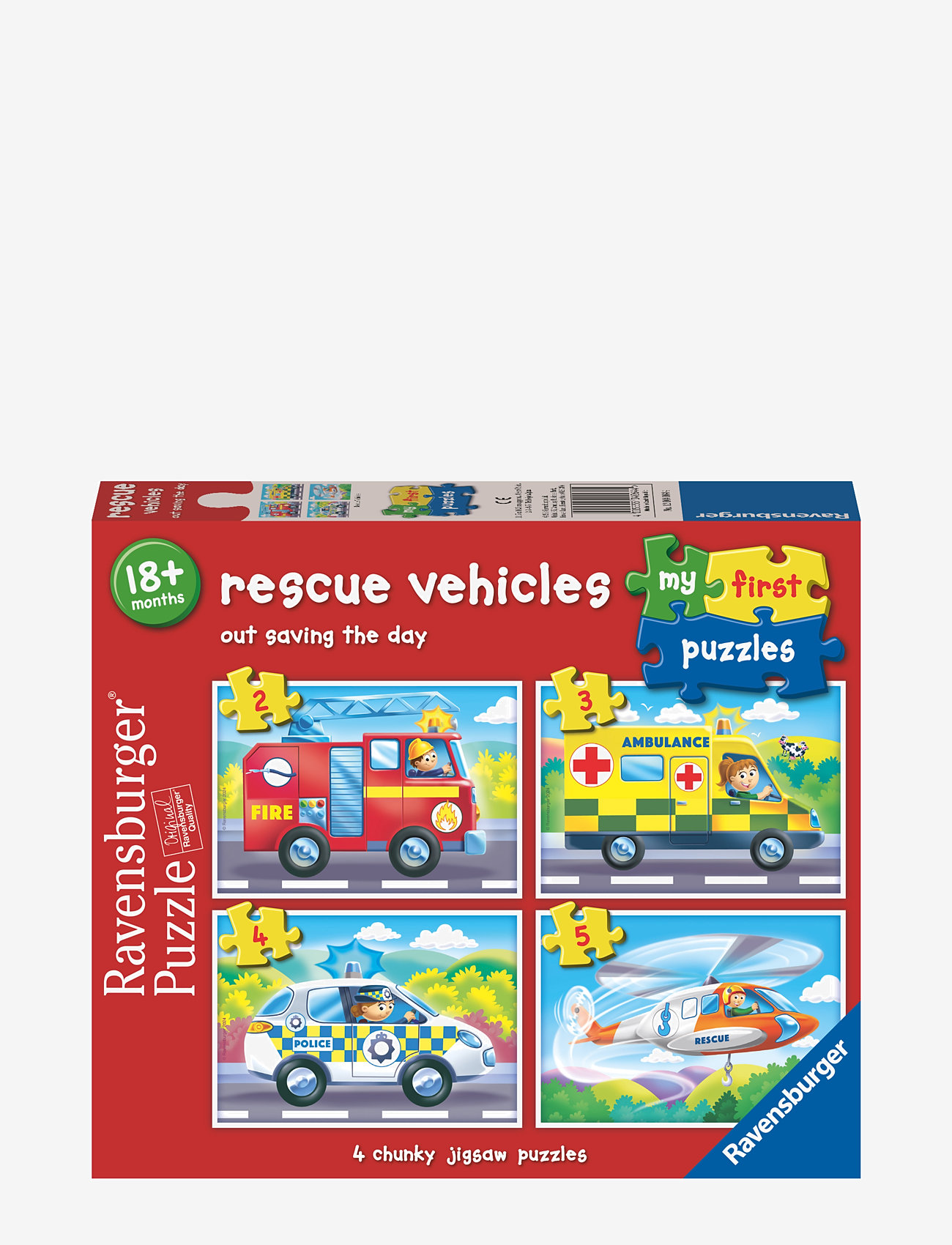 Ravensburger - Rescue vehicles 2/3/4/5p - classic puzzles - multi coloured - 0