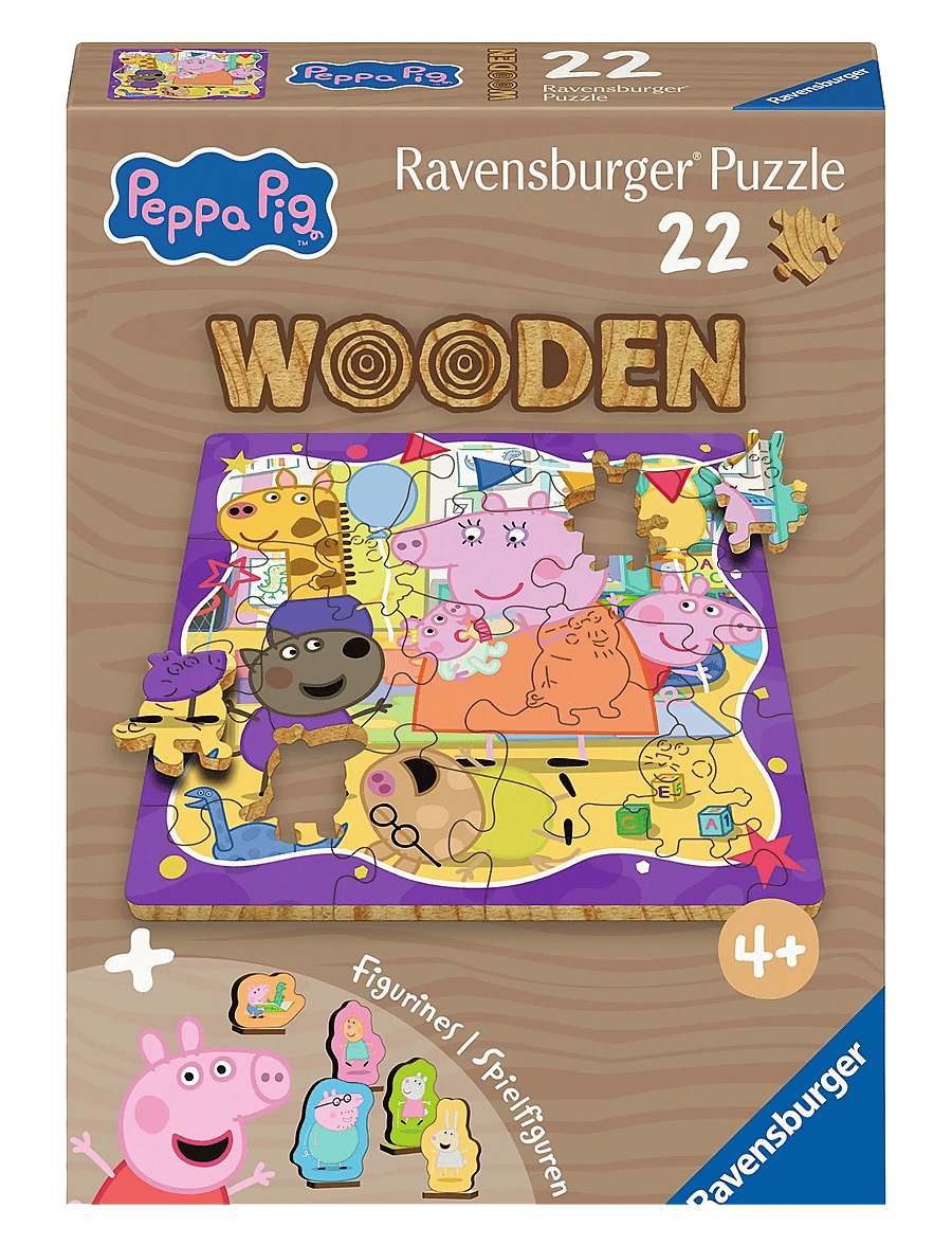 Ravensburger - WOODEN Peppa Gris 22p - puslespill i tre - multi coloured - 0