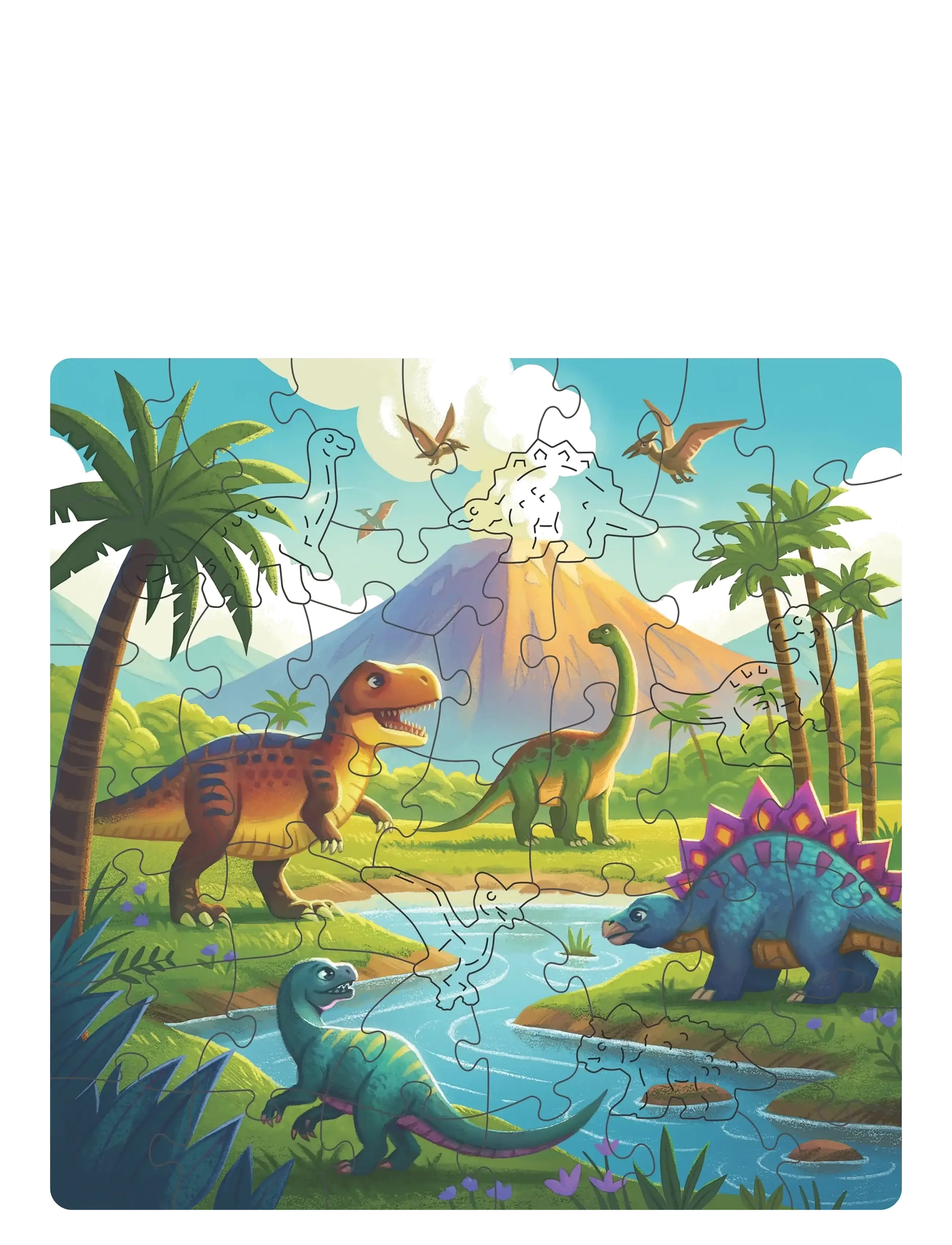 Ravensburger - WOODEN Dinosaurus 44p - træpuslespil - multi coloured - 1