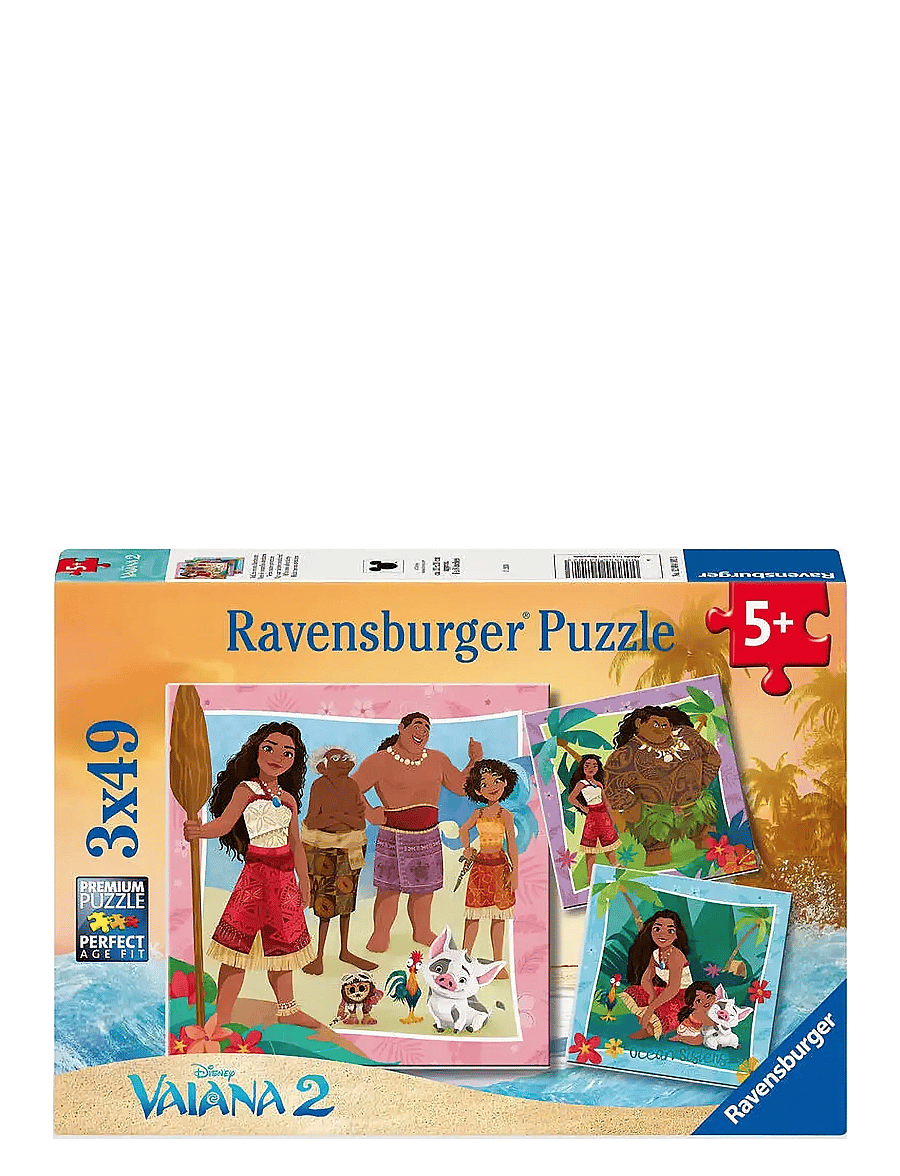 Ravensburger - Disney Vaiana 2 3x49p - klassiske puslespill - multi coloured - 0