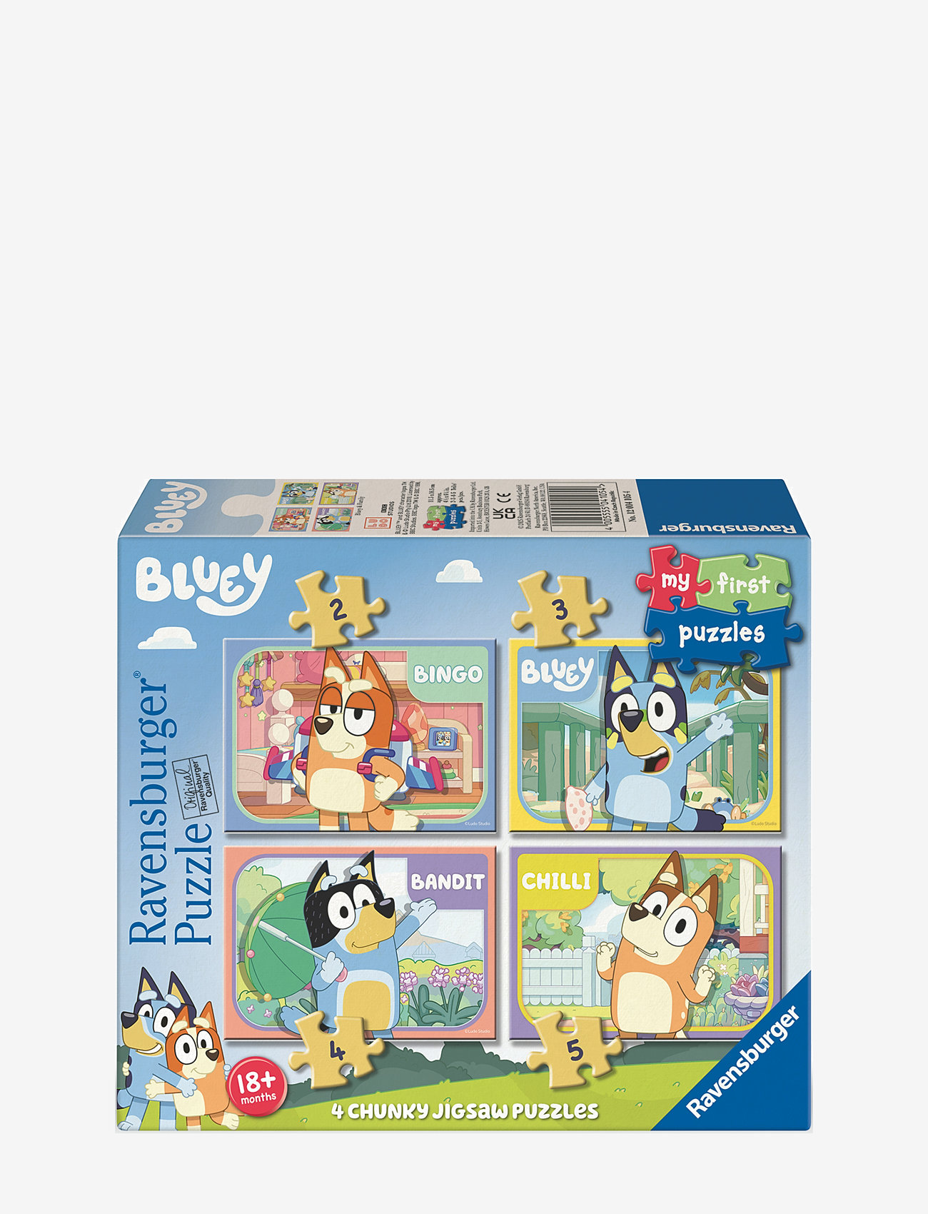 Ravensburger - Bluey My First Puzzles 4 in a box 2/3/4/5p - klassiske puslespil - multi coloured - 0