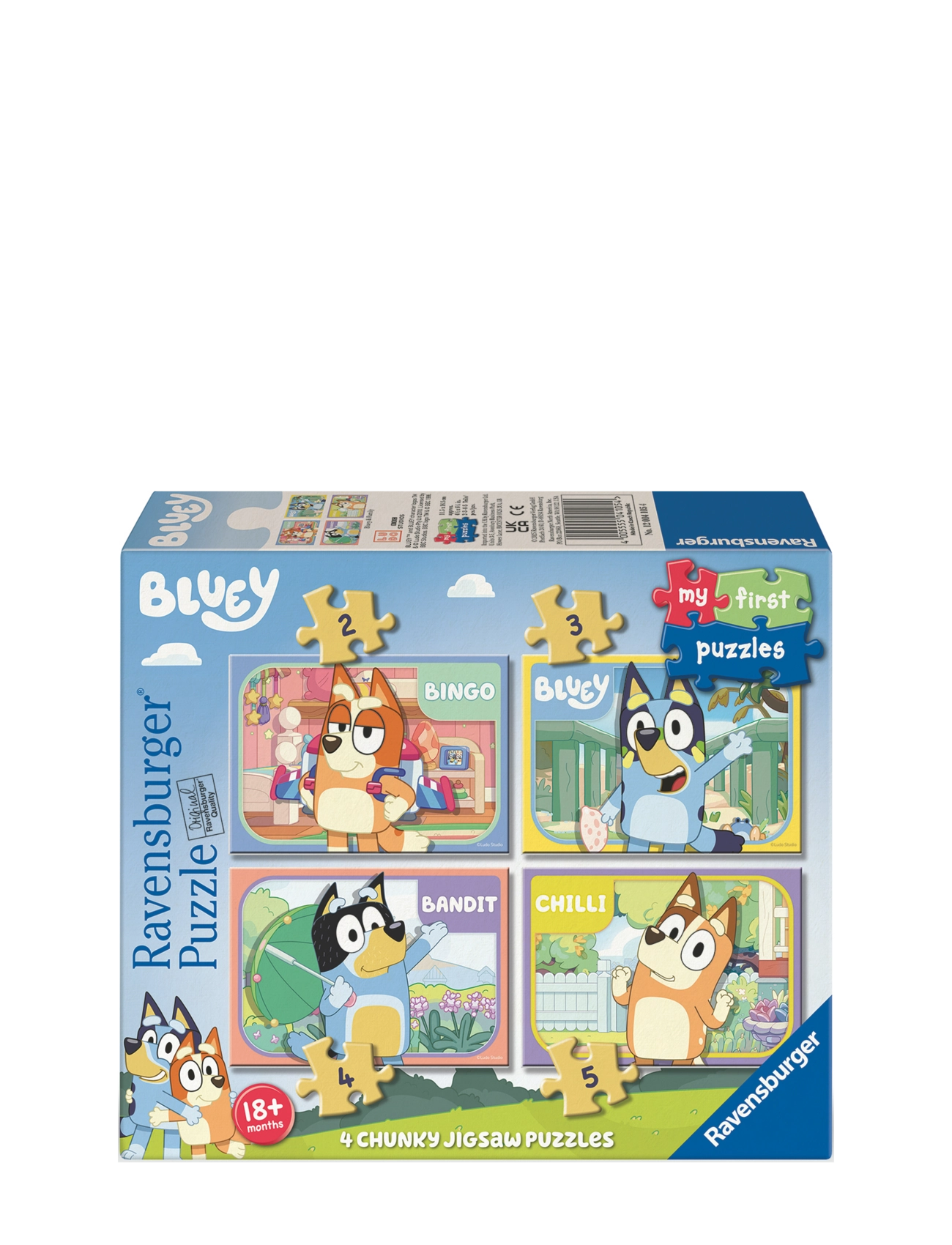 Ravensburger Bluey My First Puzzles 4 in a box 2/3/4/5p - 4 for 3 - MULTI COLOURED / multi