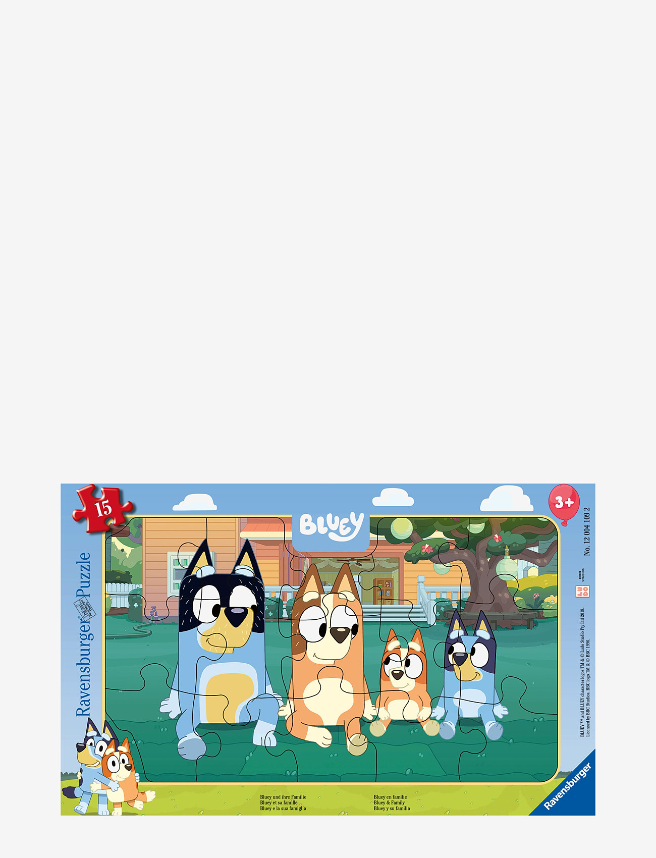 Ravensburger - Bluey And Her Family 15p - klassiske puslespil - multi coloured - 0