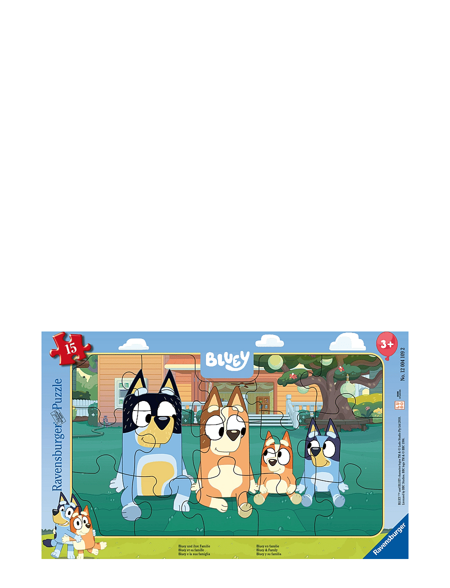 Ravensburger - Bluey And Her Family 15p - klassiske puslespil - multi coloured - 0
