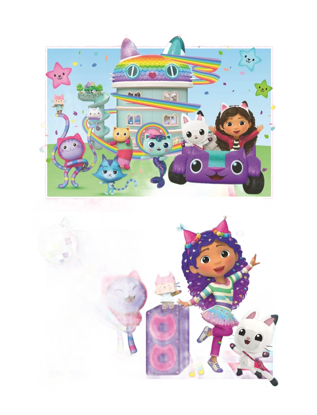 Ravensburger - Gabbys dukkehus 2x24p - klassiske puslespill - multi coloured - 1