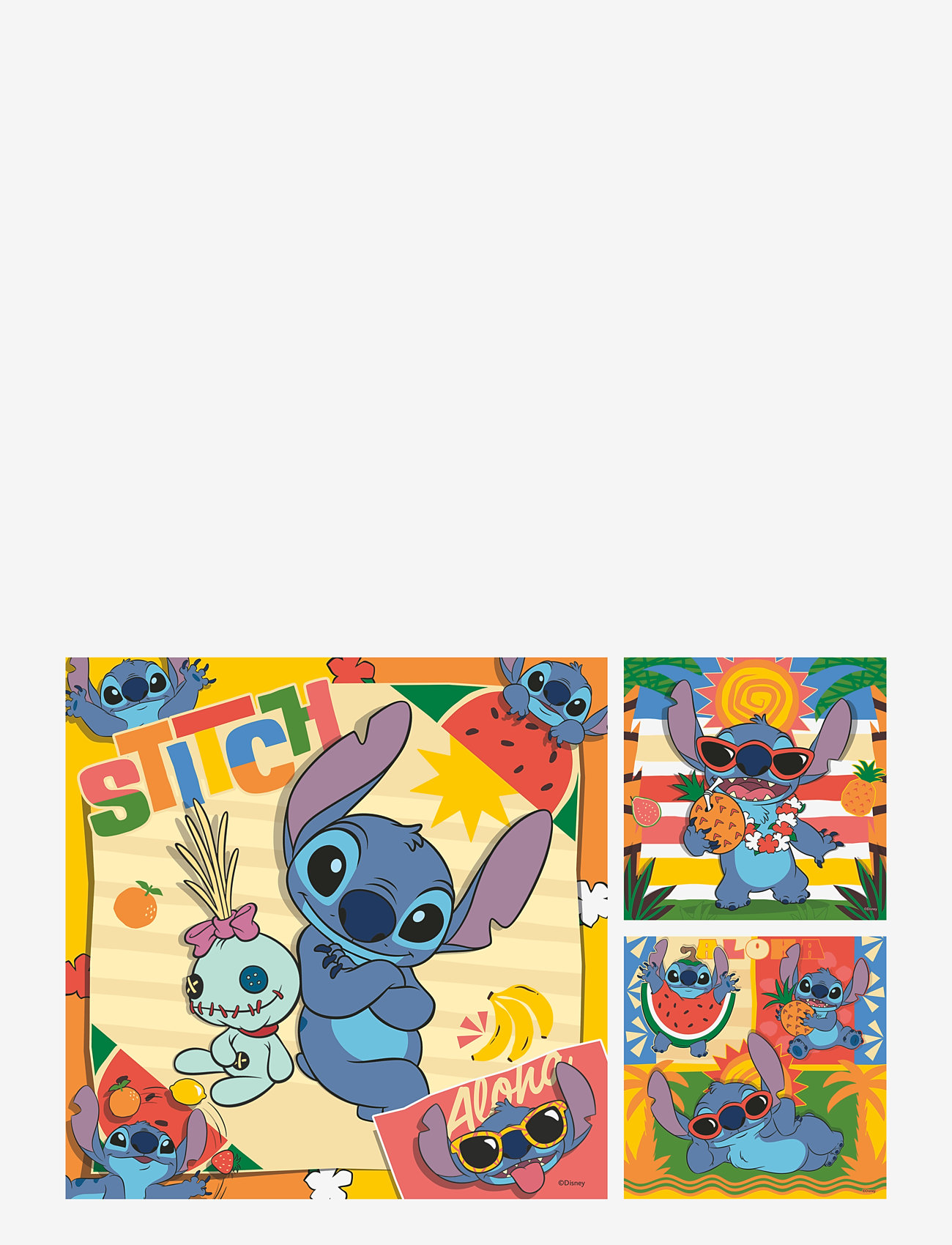 Ravensburger - Disney Stitch Aloha 3x49p - classic puzzles - multi coloured - 1