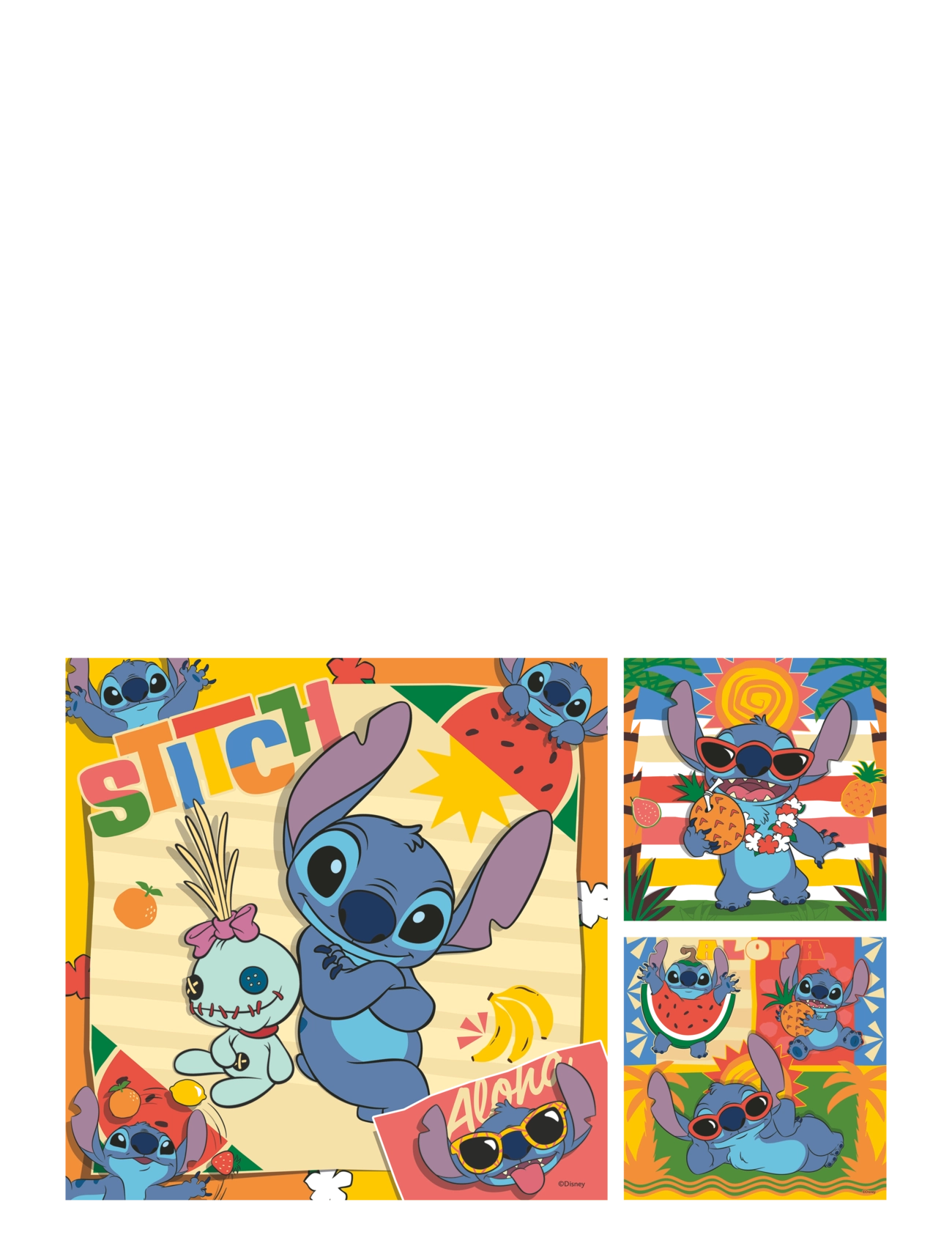 Ravensburger - Disney Stitch Aloha 3x49p - klassísk púsl - multi coloured - 1